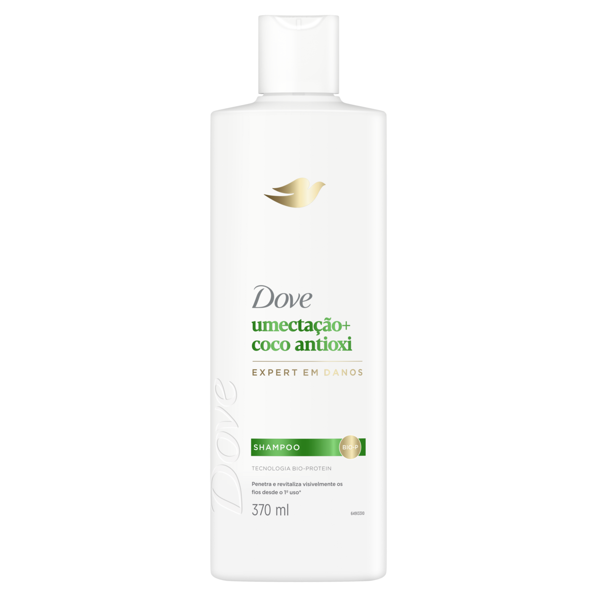 Shampoo Dove Umecta&ccedil;&atilde;o + Coco Antioxi Frasco 370ml