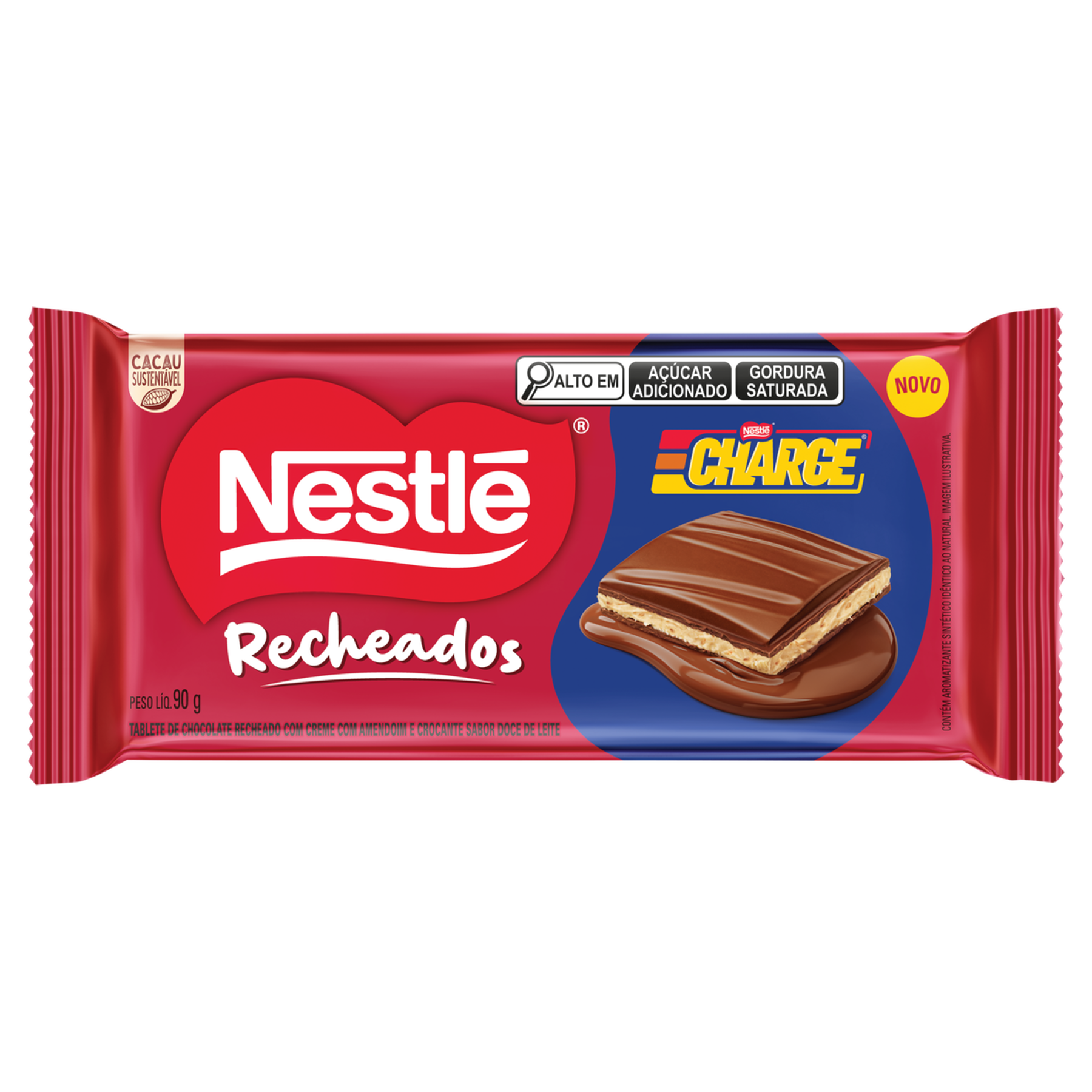 Chocolate Charge Nestlé Recheados Pacote 90g