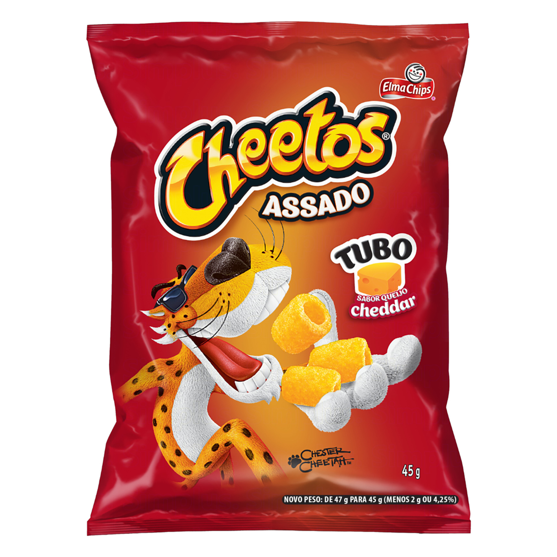 Salgadinho de Milho Tubo Queijo Cheddar Cheetos Elma Chips Pacote 45g