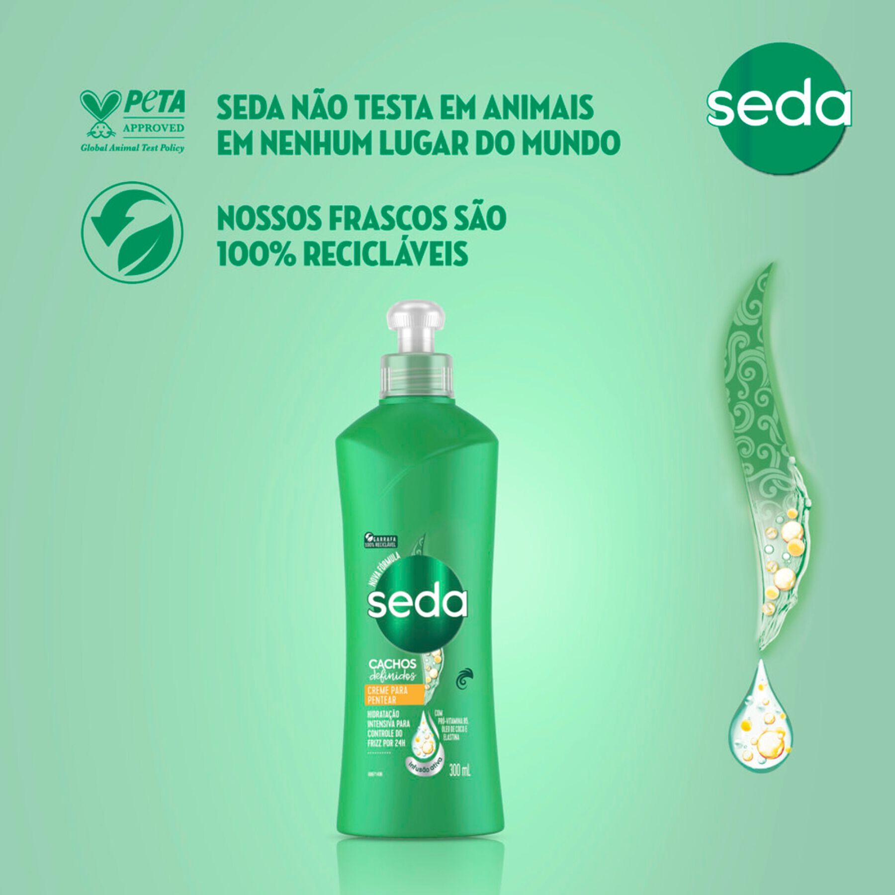 Creme para Pentear Cachos Definidos Seda Cocriações Frasco 300ml