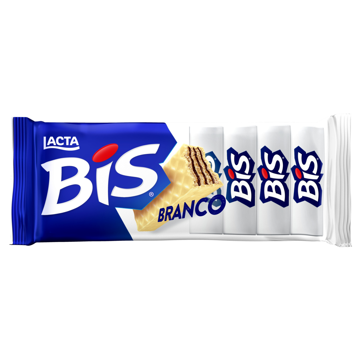 Wafer Cobertura Chocolate Branco Lacta Bis Pacote 100,8g
