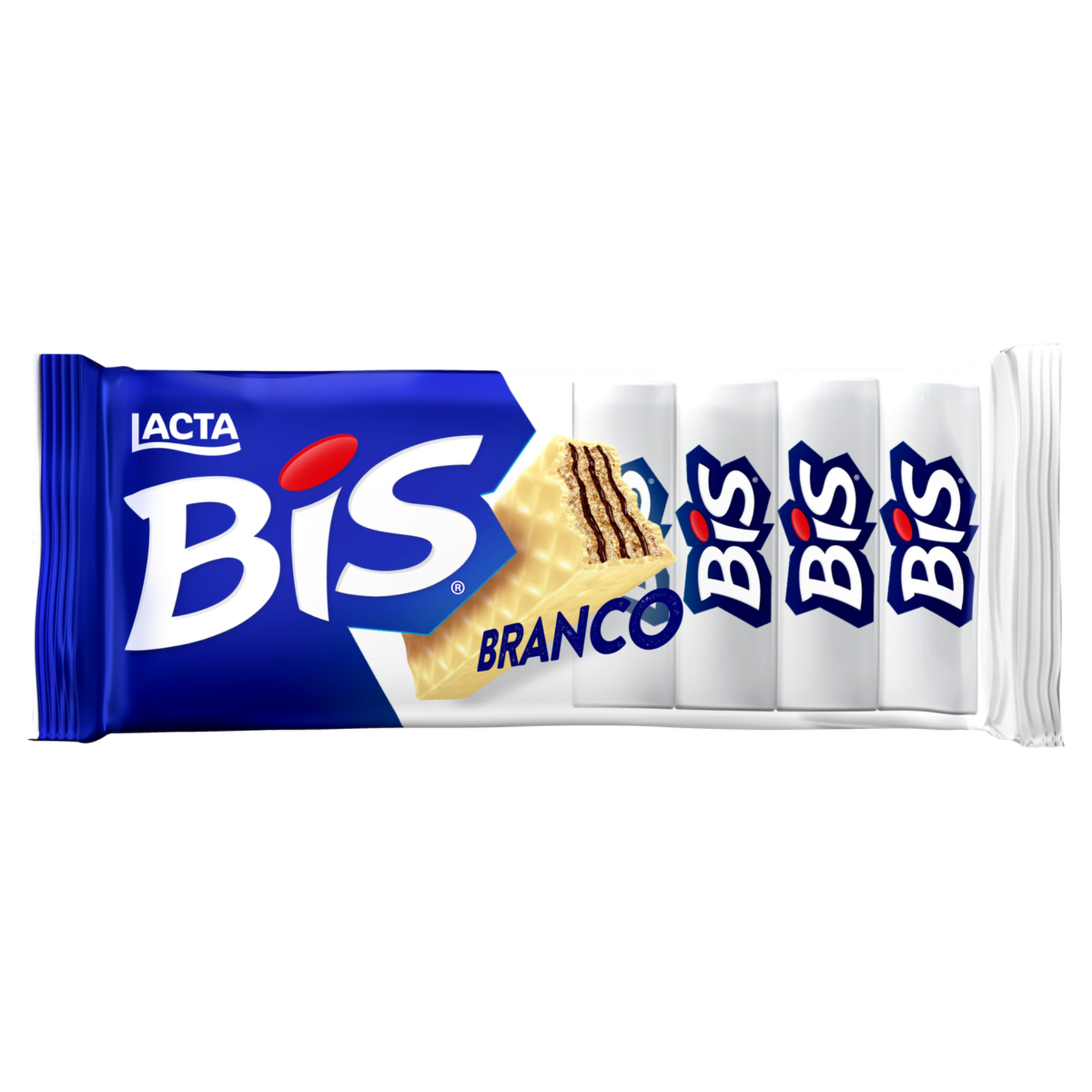 Wafer Cobertura Chocolate Branco Lacta Bis Pacote 100,8g