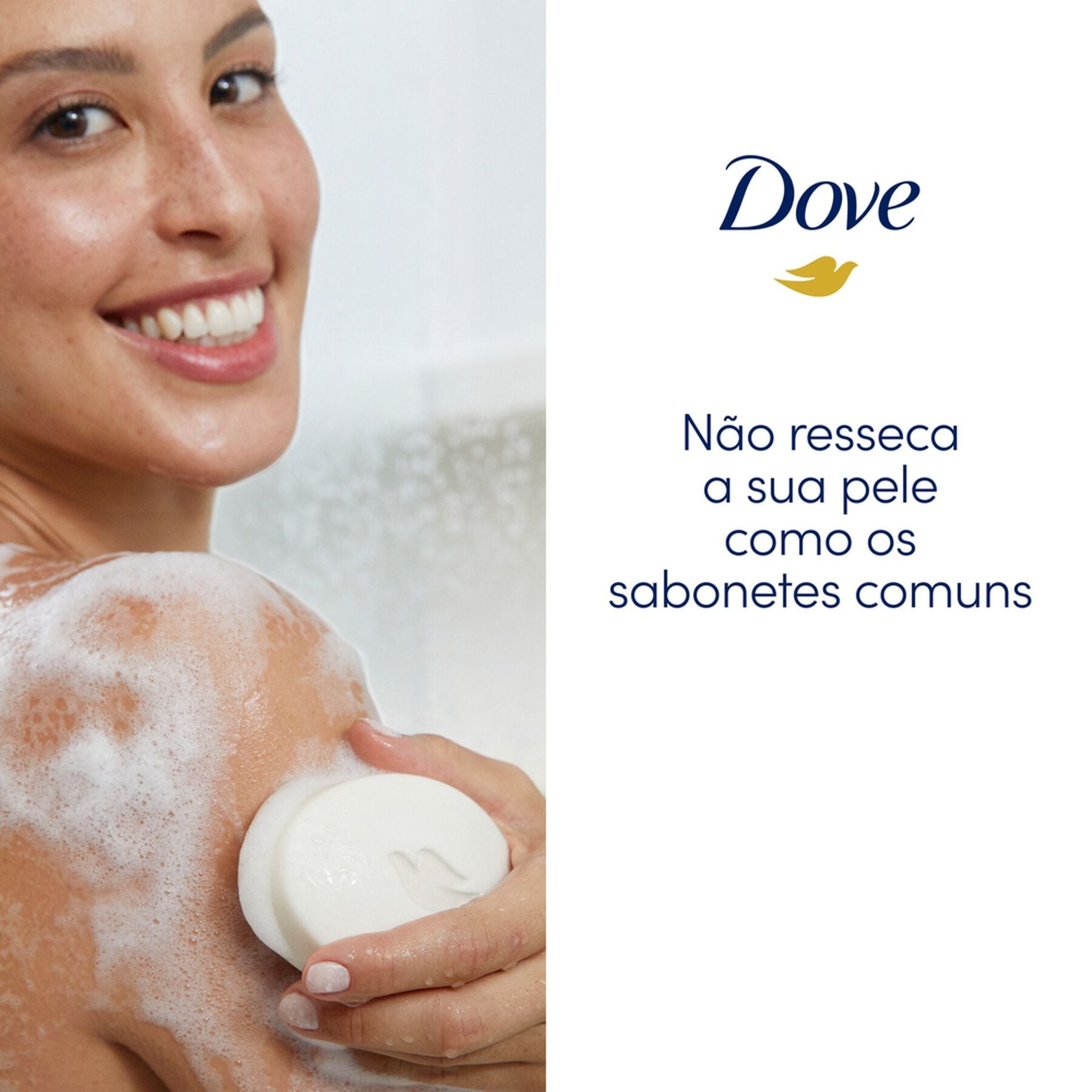 Sabonete em Barra Pele Sens&iacute;vel Dove Envolt&oacute;rio C/6 Unidades 90g Cada