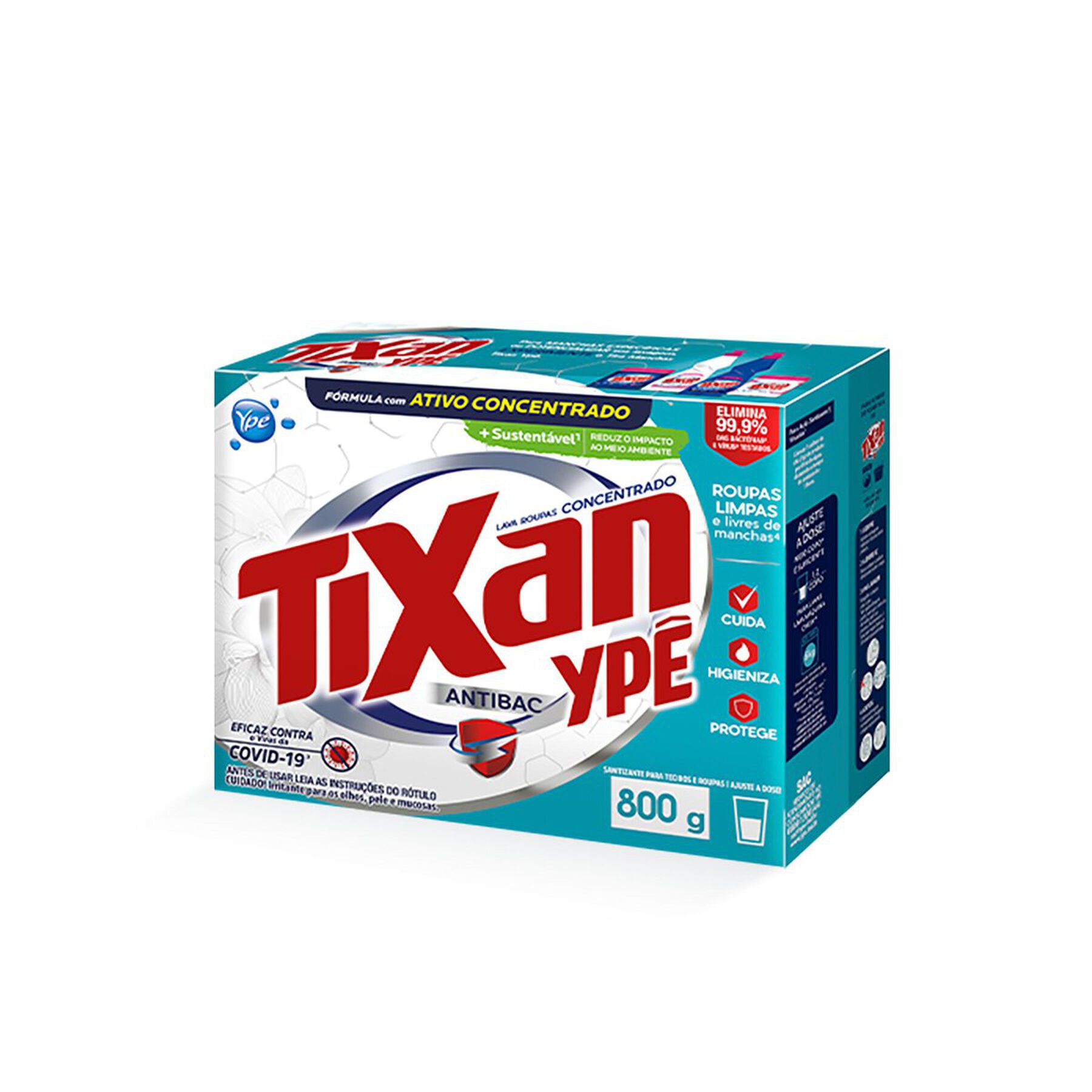 Sabão Concentrado em Pó Antibac Tixan Ypê Caixa 800g
