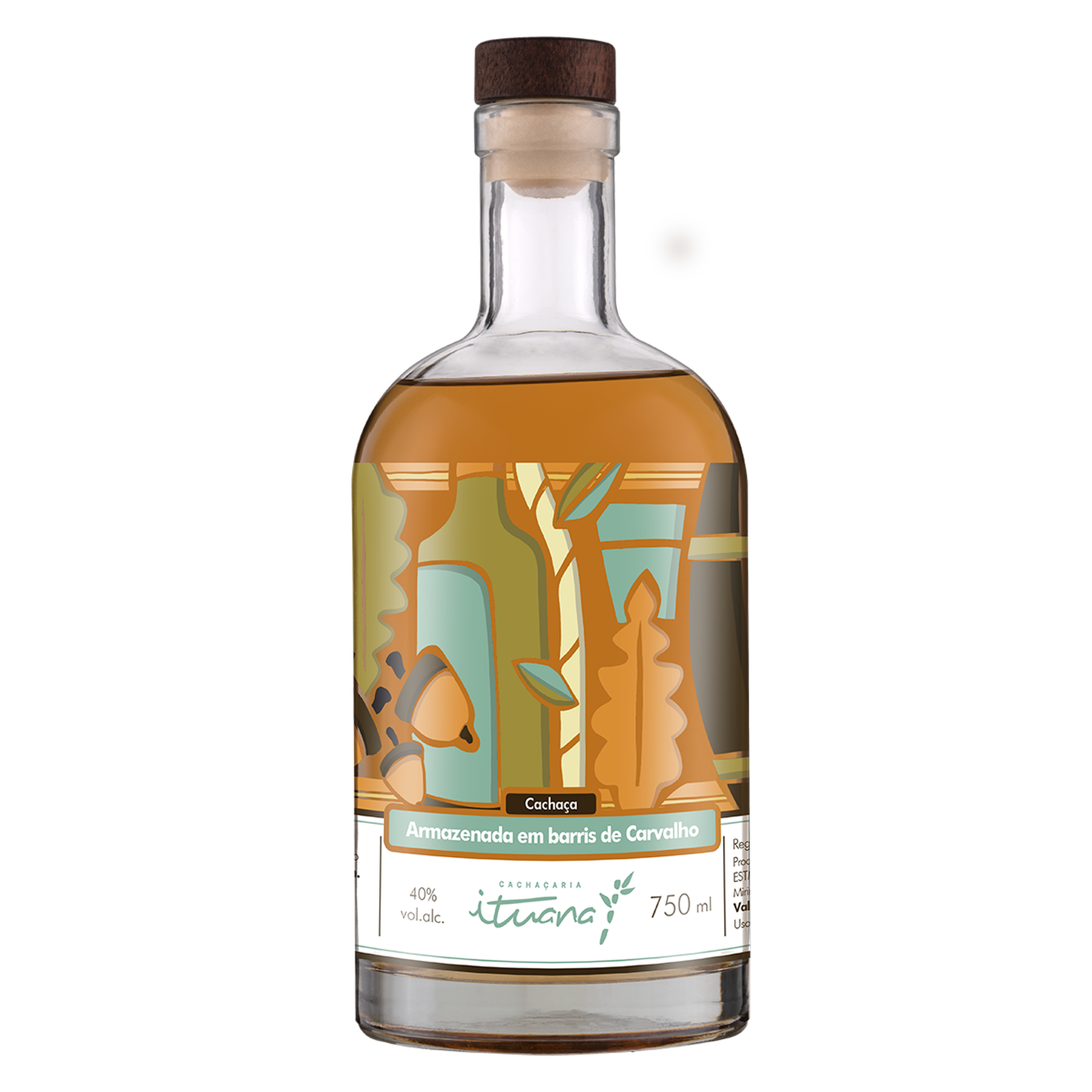 Cacha&ccedil;a Barris de Carvalho Ituana Garrafa 750ml