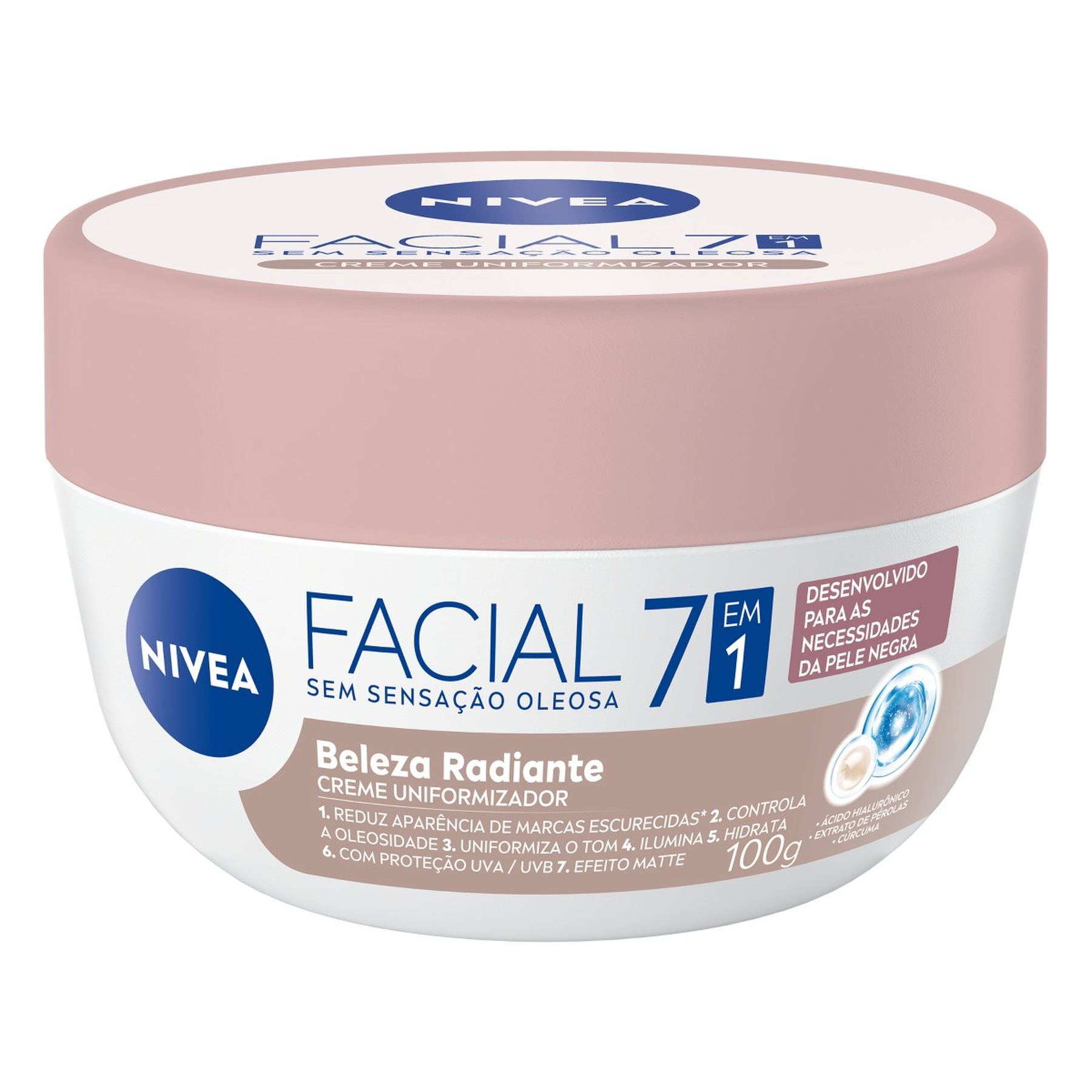 Creme Facial Uniformizador Efeito Matte Nivea Beleza Radiante Pote 100g