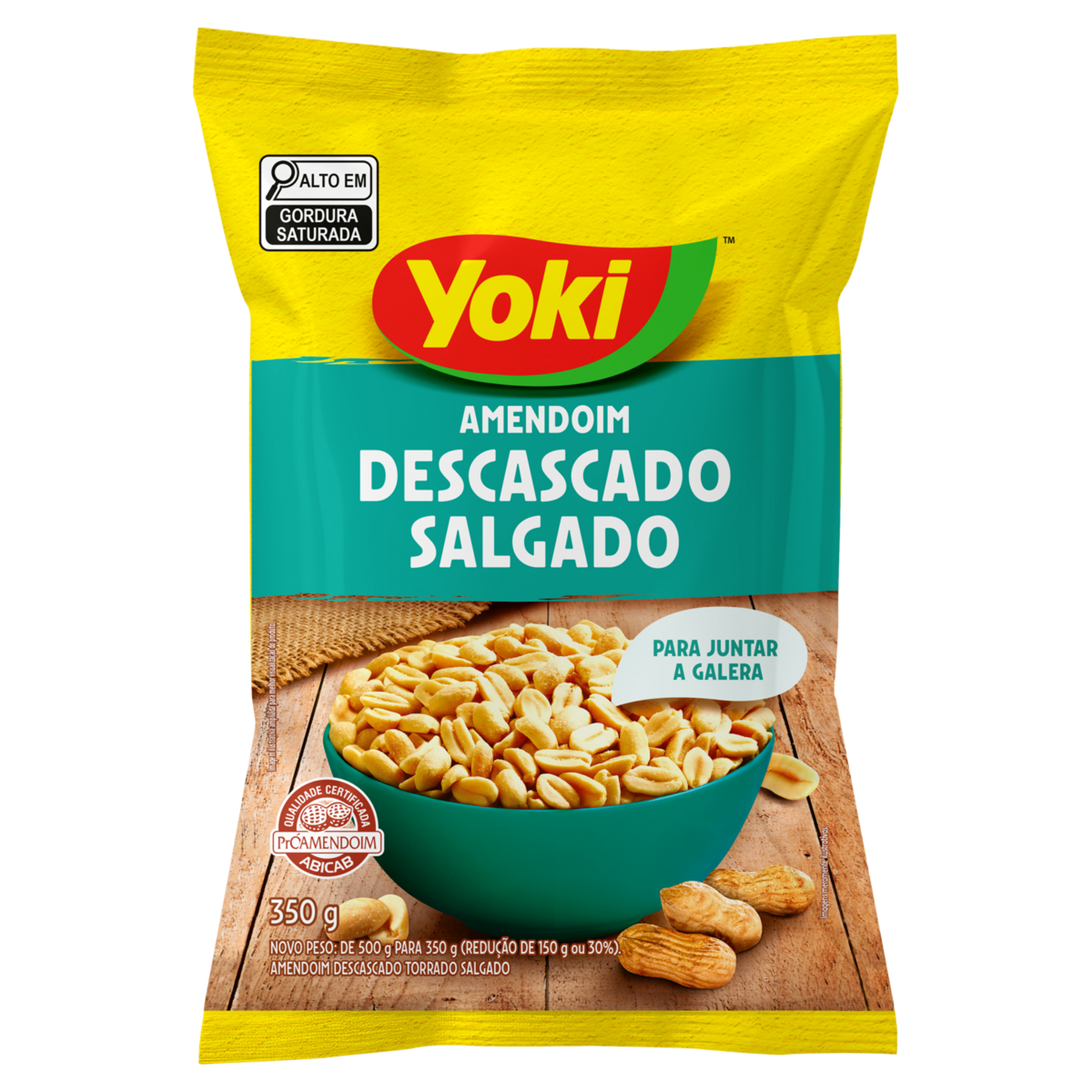 Amendoim Descascado Salgado Yoki Pacote 350g