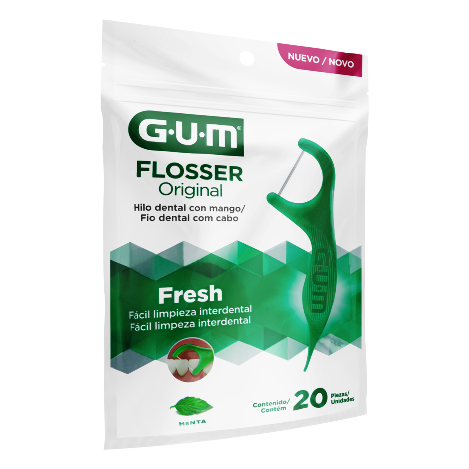 Fio Dental com Cabo Original Menta GUM C/20 Unidades