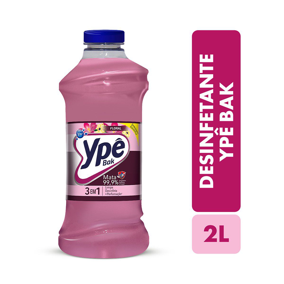 Desinfetante Uso Geral Floral Yp&ecirc; Bak Frasco 2l
