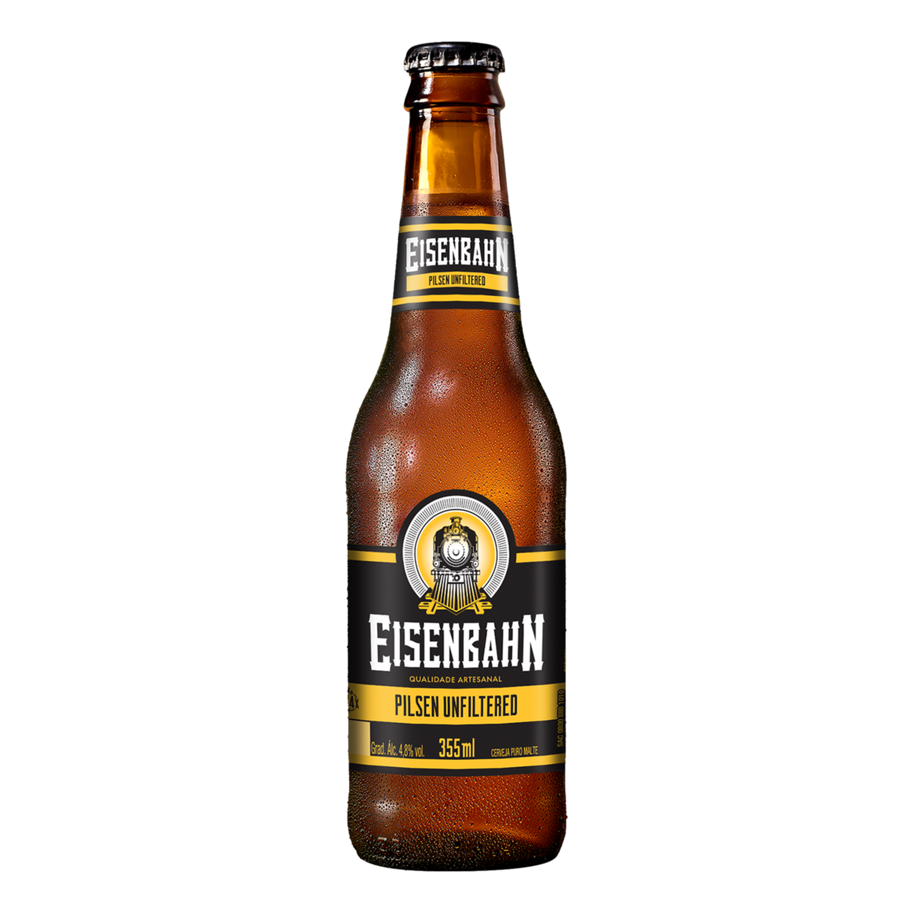 Cerveja Pilsen Unfiltered Puro Malte Eisenbahn Garrafa 355ml