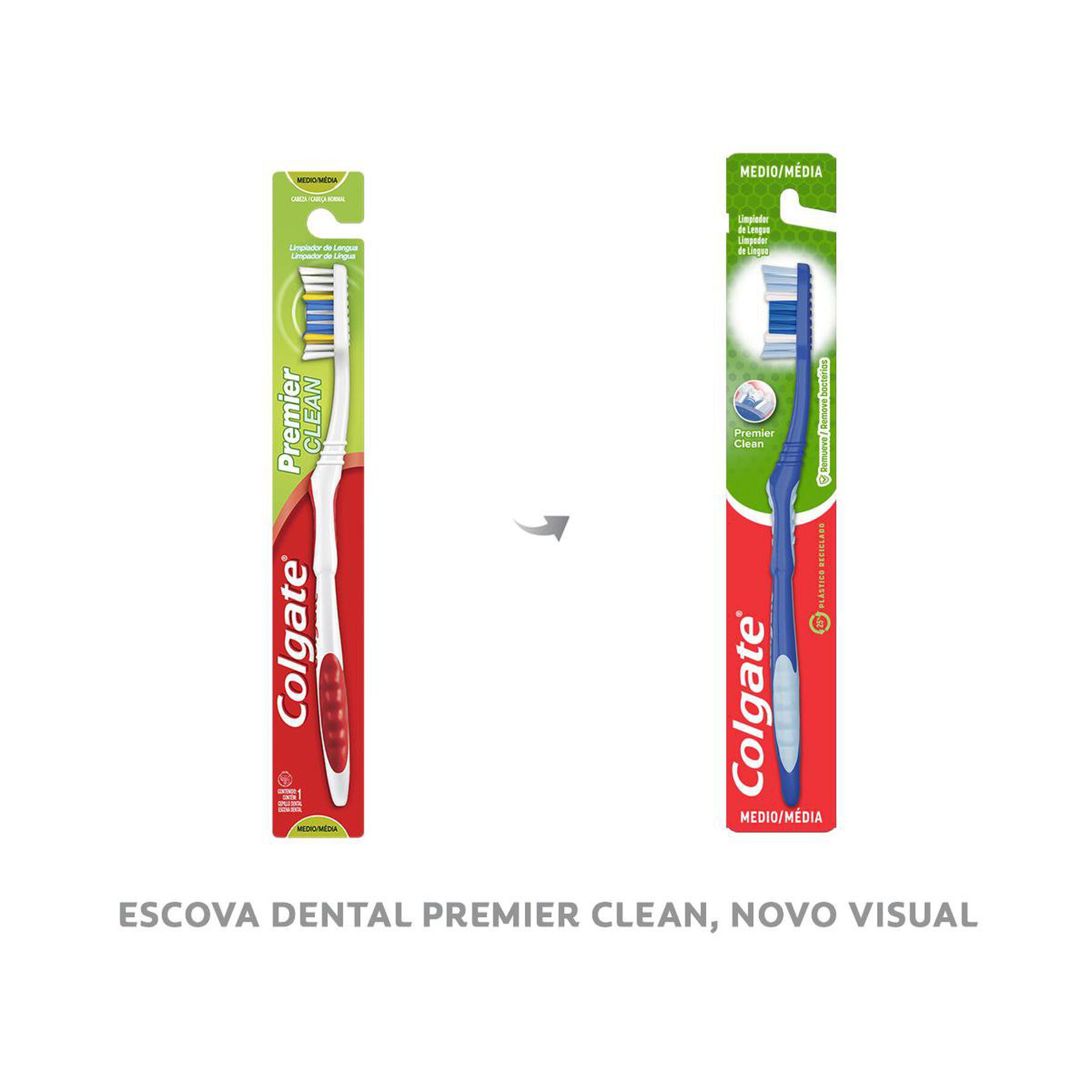 Escova Dental Média Premier Clean Colgate