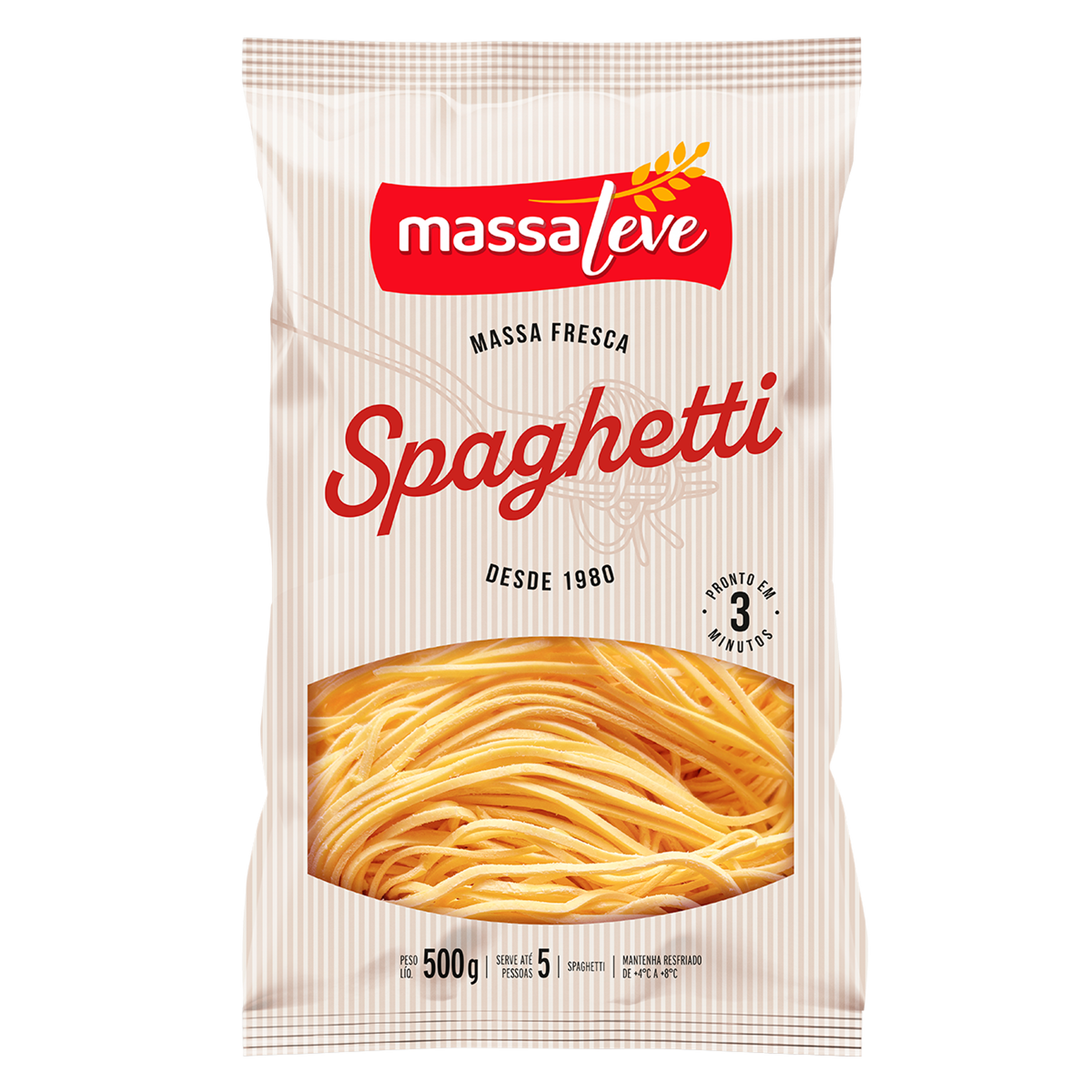 Massa Fresca Spaghetti Massa Leve Pacote 500g