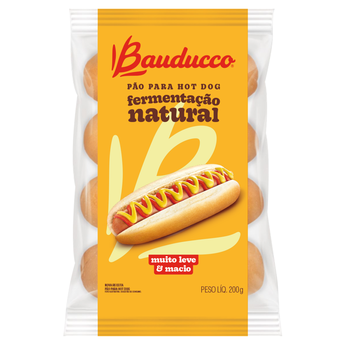 P&atilde;o para Hot Dog Bauducco Pacote 200g