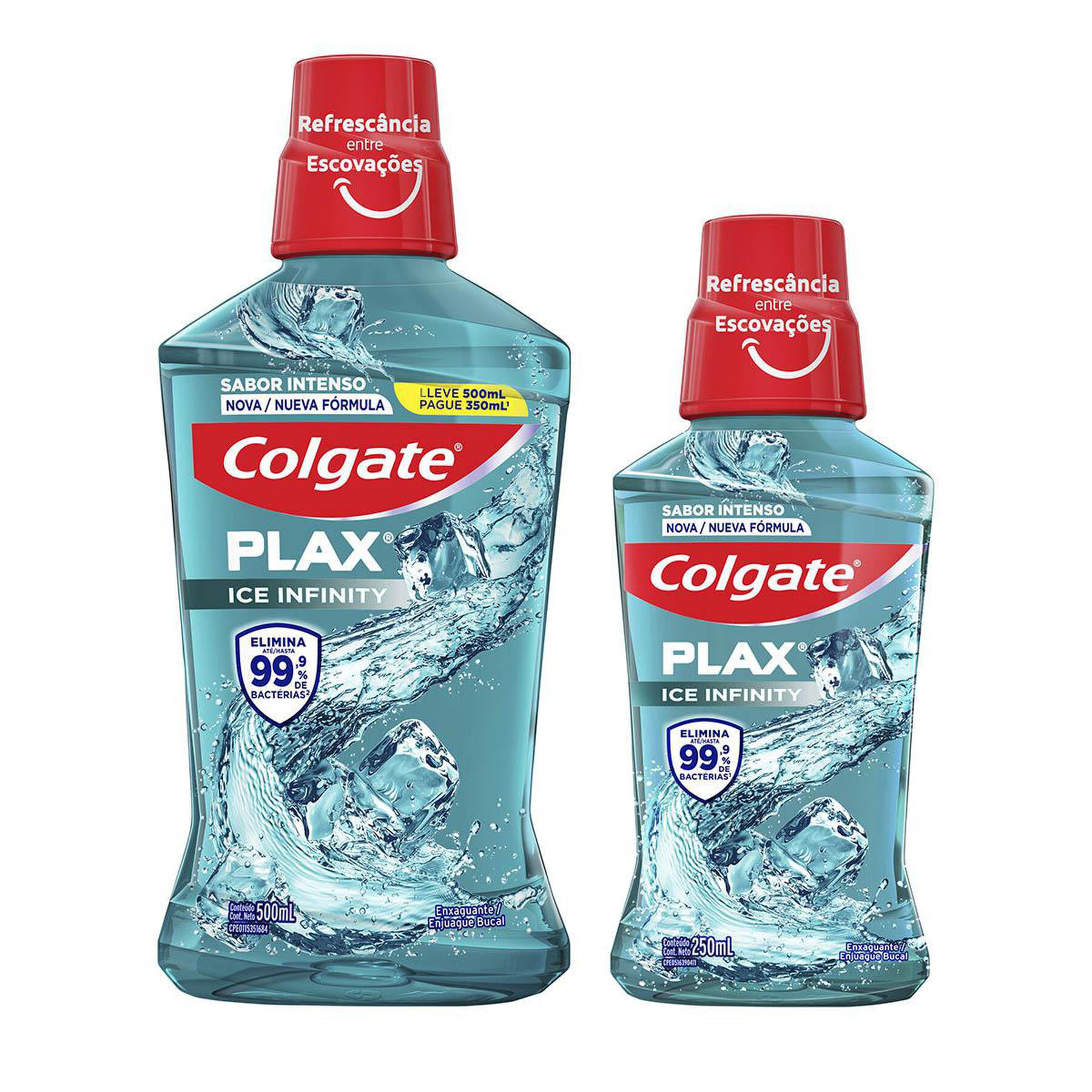 Enxaguante Bucal Zero &Aacute;lcool Ice Infinity Colgate Plax - Embalagem Leve 500ml Pague 350ml + 250ml