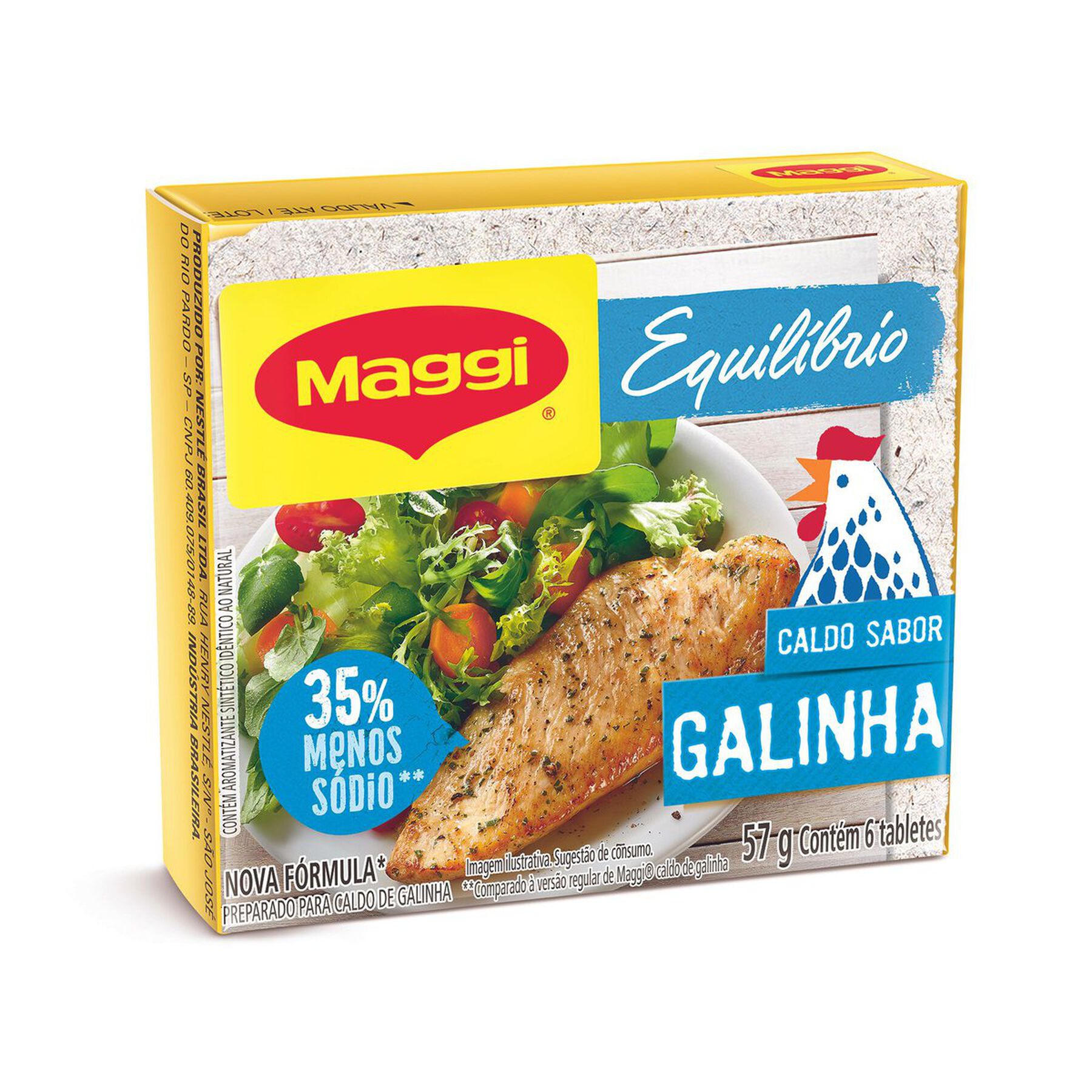 Caldo Maggi Galinha Menos S&oacute;dio 57g&nbsp;