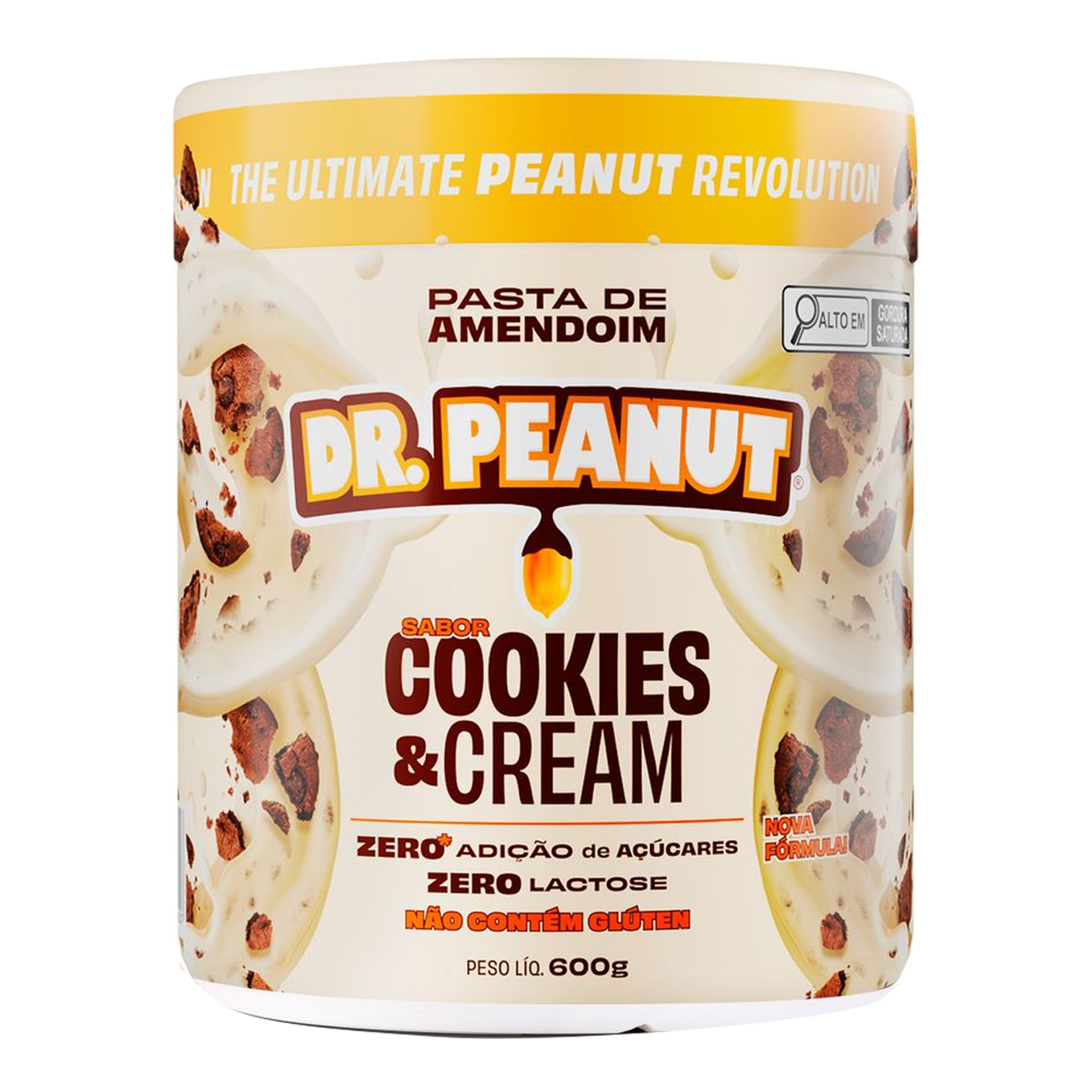 Pasta de Amendoim Cookies e Cream Dr. Peanut Pote 600g