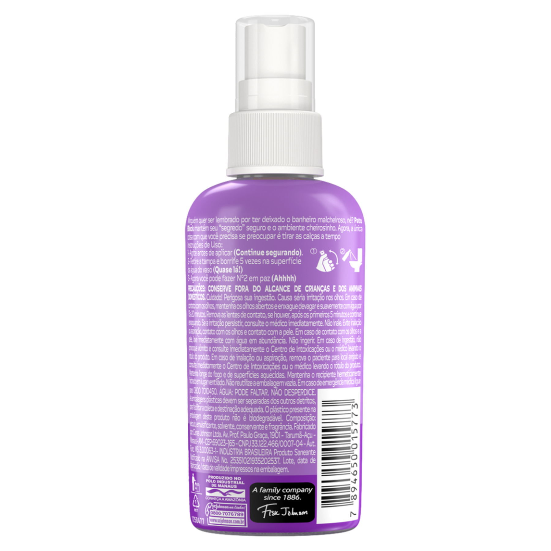 Odorizador Sanitário Líquido Lavanda Pato Block 60ml Spray