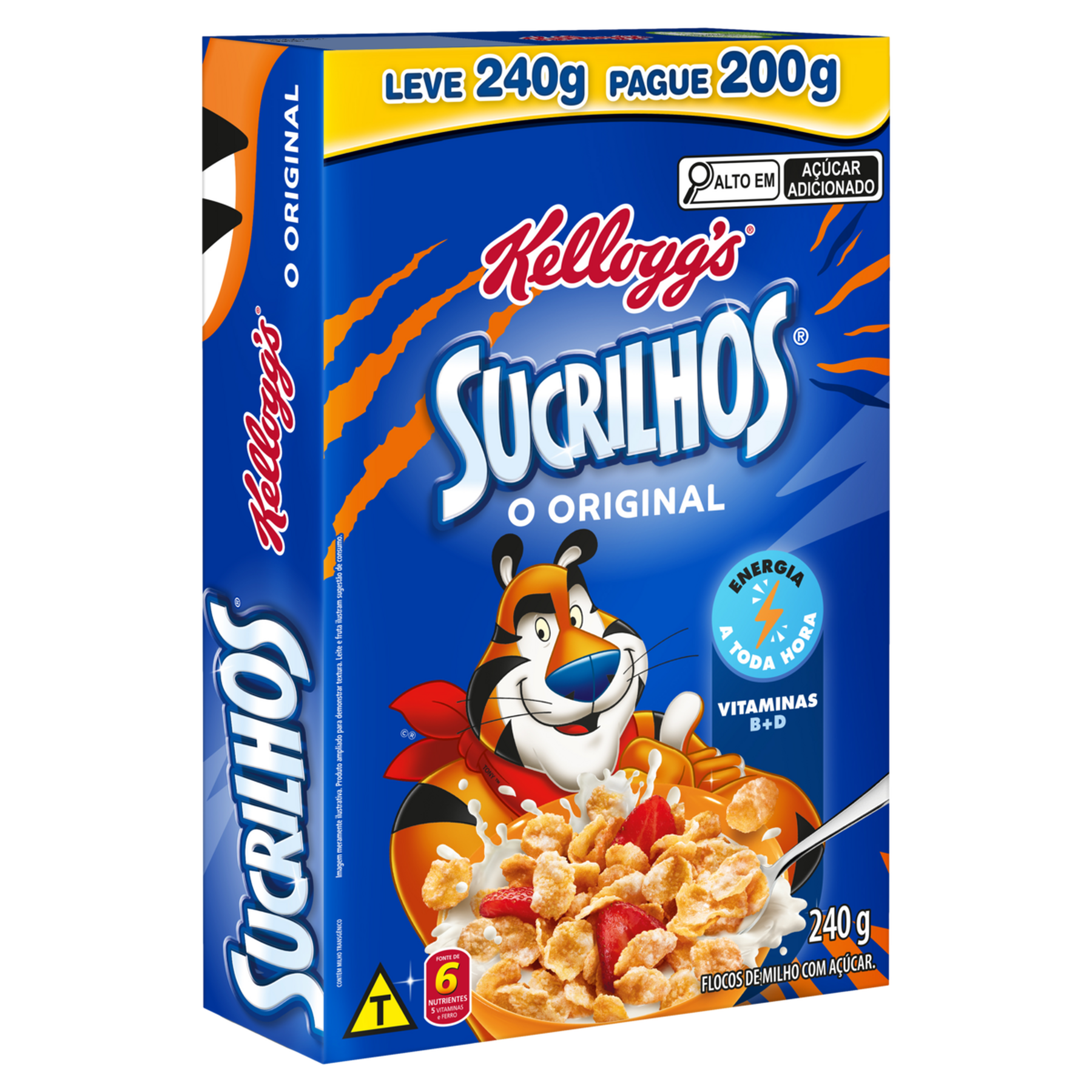 Cereal Matinal Original Kellogg's Sucrilhos Caixa 240g - Embalagem Leve 240g Pague 200g