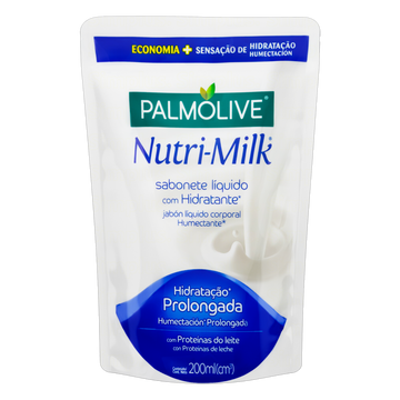 Sabonete Líquido Hidratante Nutri-Milk Palmolive Sachê 200ml Refil