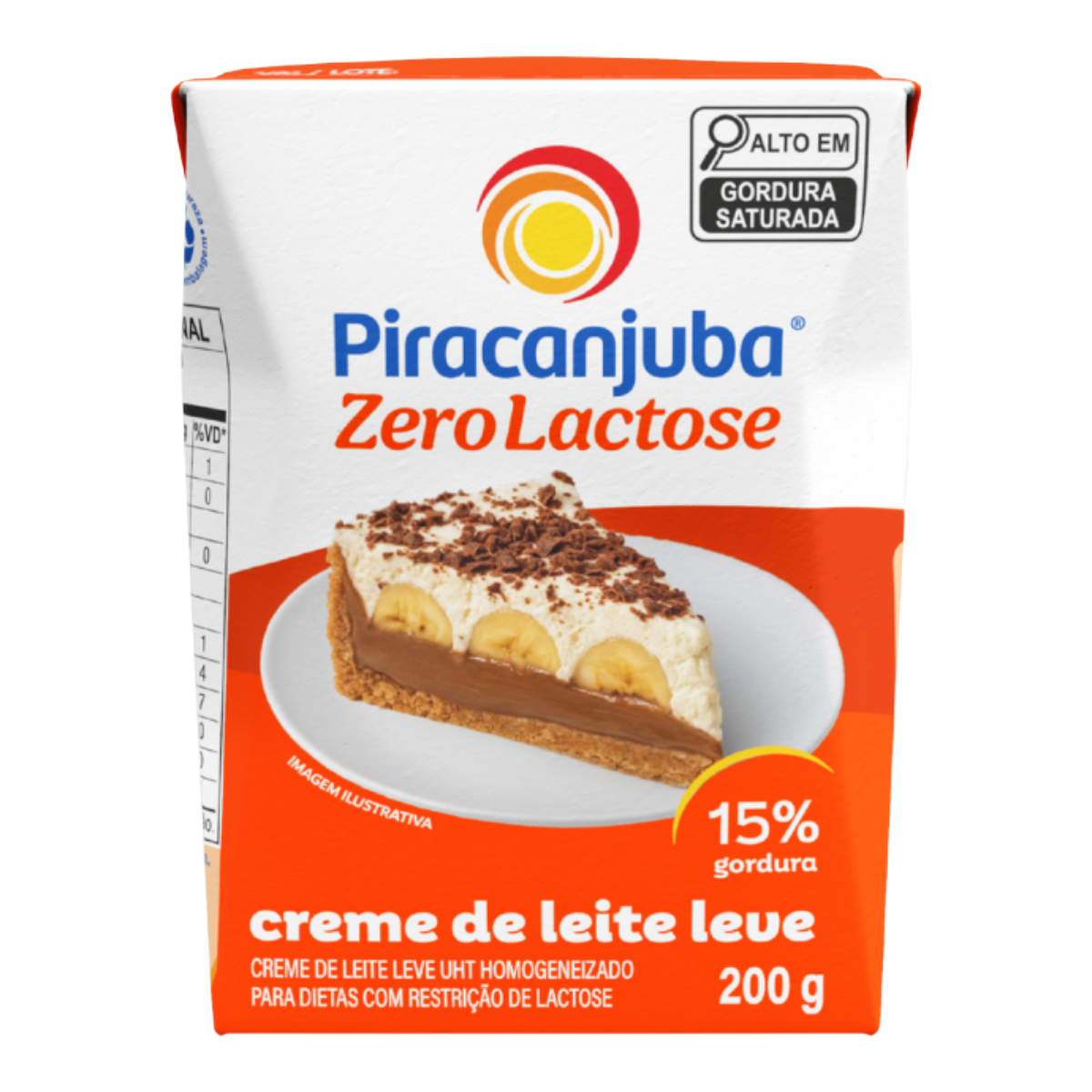 Creme de Leite UHT Leve Homogeneizado Zero Lactose Piracanjuba Caixa 200g