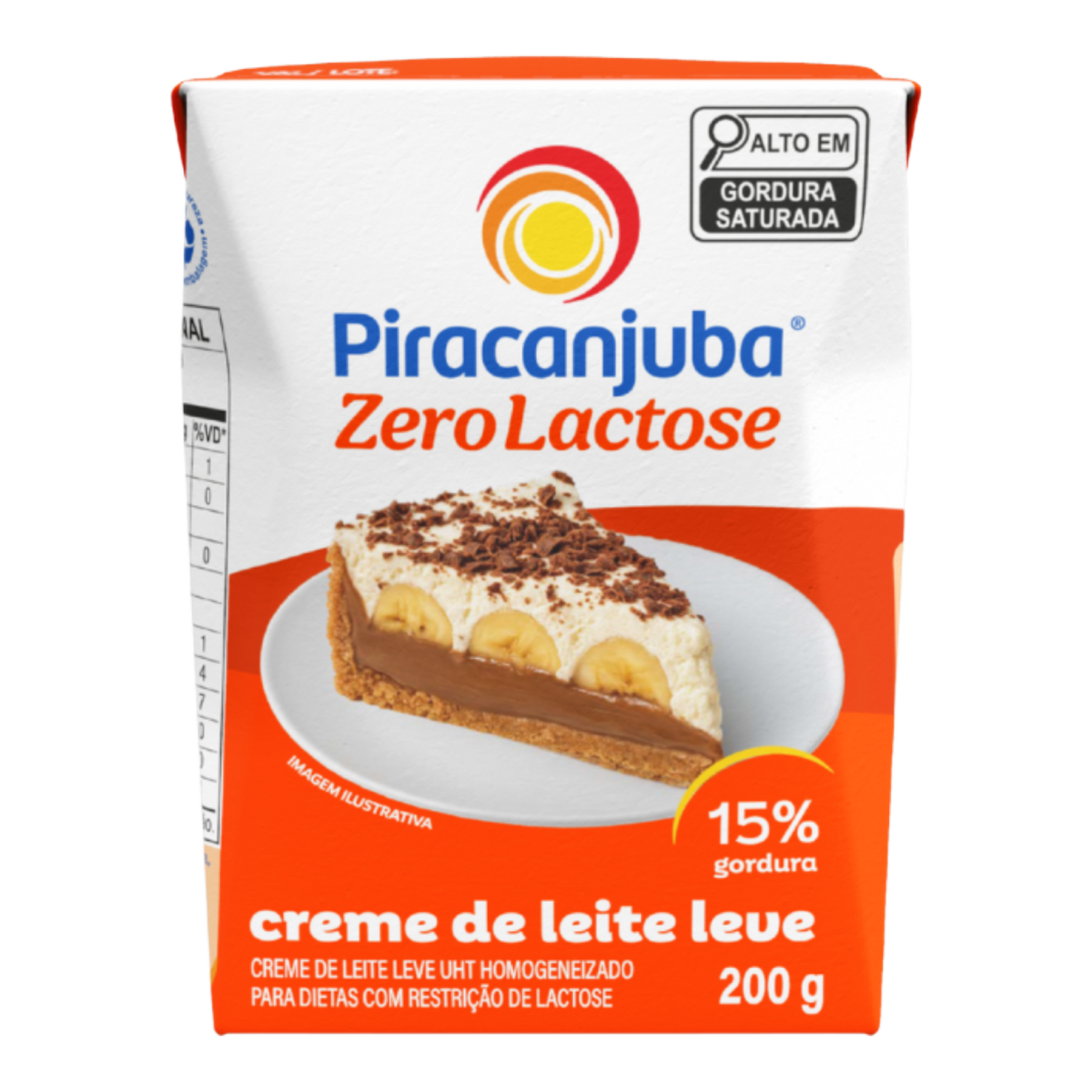 Creme de Leite UHT Leve Homogeneizado Zero Lactose Piracanjuba Caixa 200g