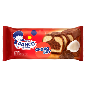 Bolo Mesclado Coco e Chocolate Panco Choco Boy Pacote 300g