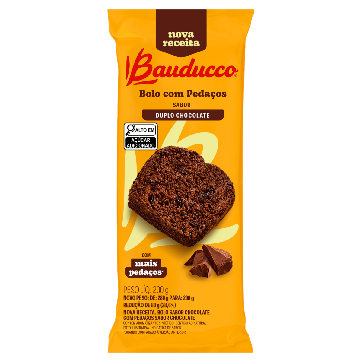 Bolo Duplo Chocolate Bauducco Pacote 200g