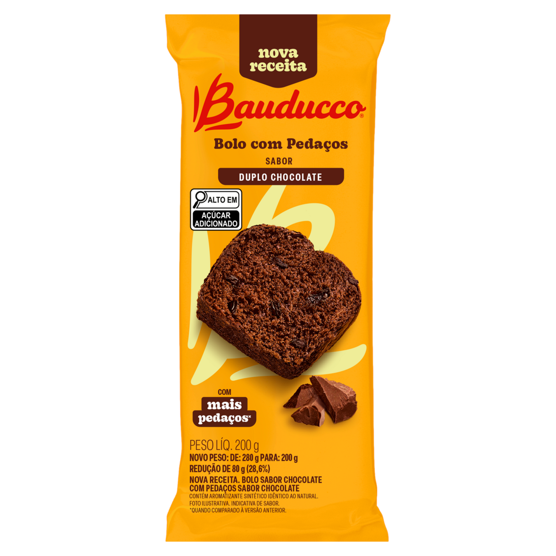 Bolo Duplo Chocolate Bauducco Pacote 200g