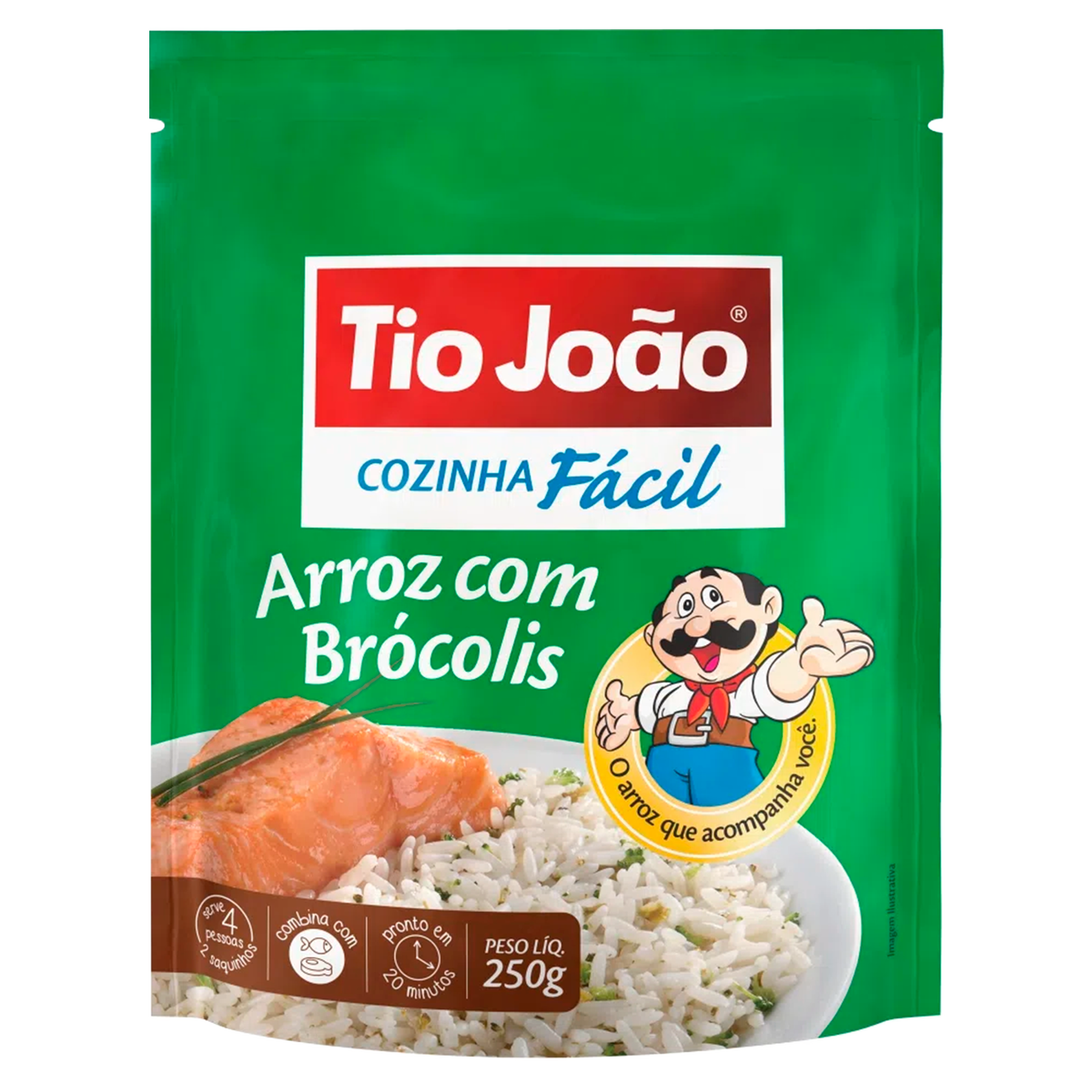 Arroz com Brócolis Tio João Pacote 250g