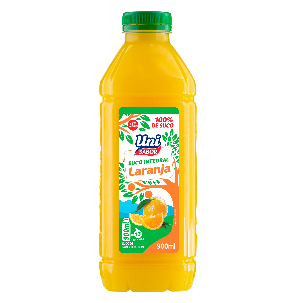Suco Integral Laranja Uni Sabor 900ml