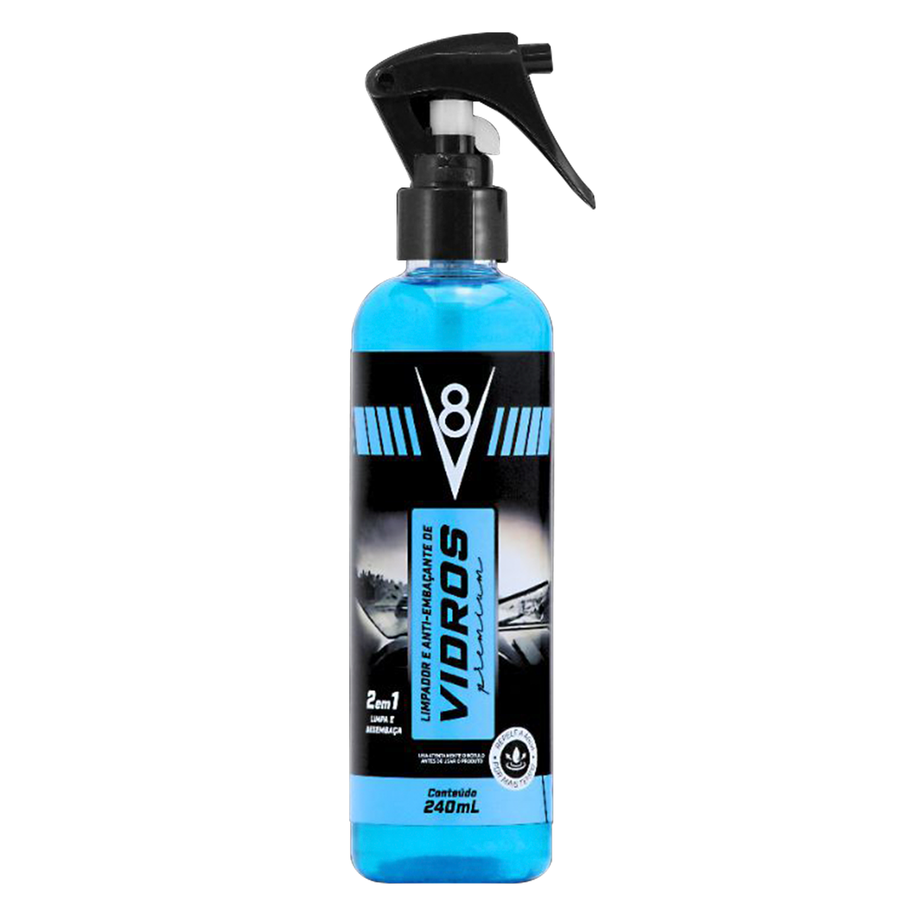Limpador e Anti-Emba&ccedil;ante de Vidros Premium V8 Spray 240ml