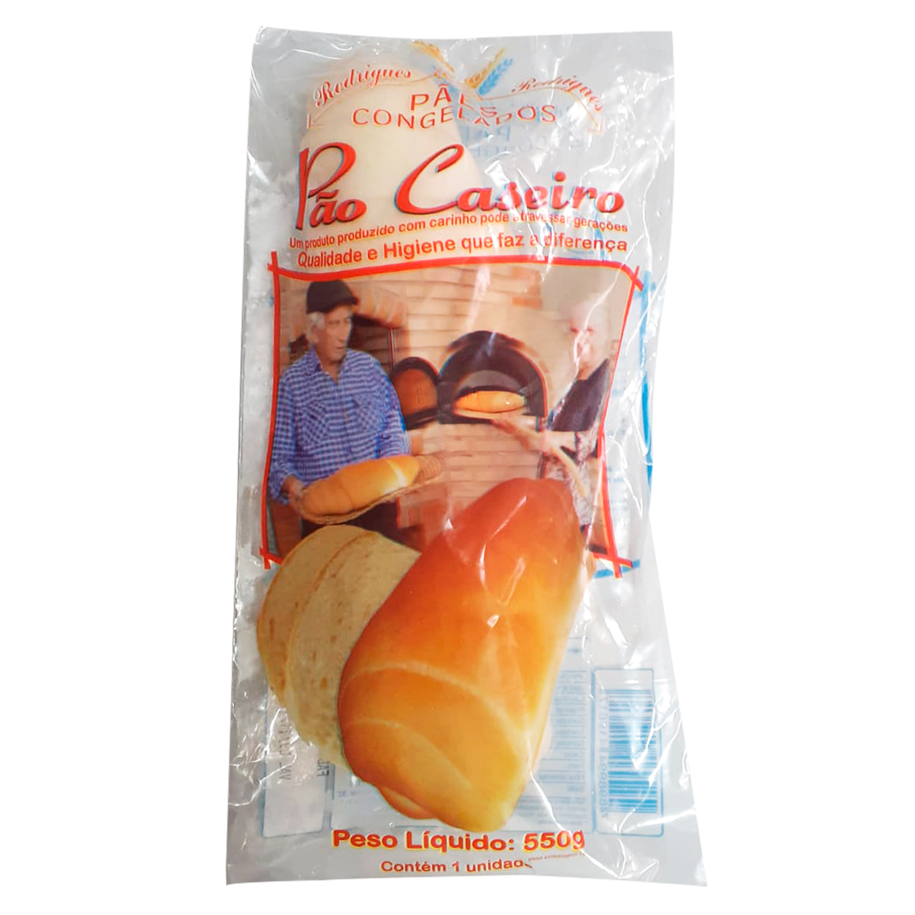 P&atilde;o Caseiro Congelado Rodrigues 550g
