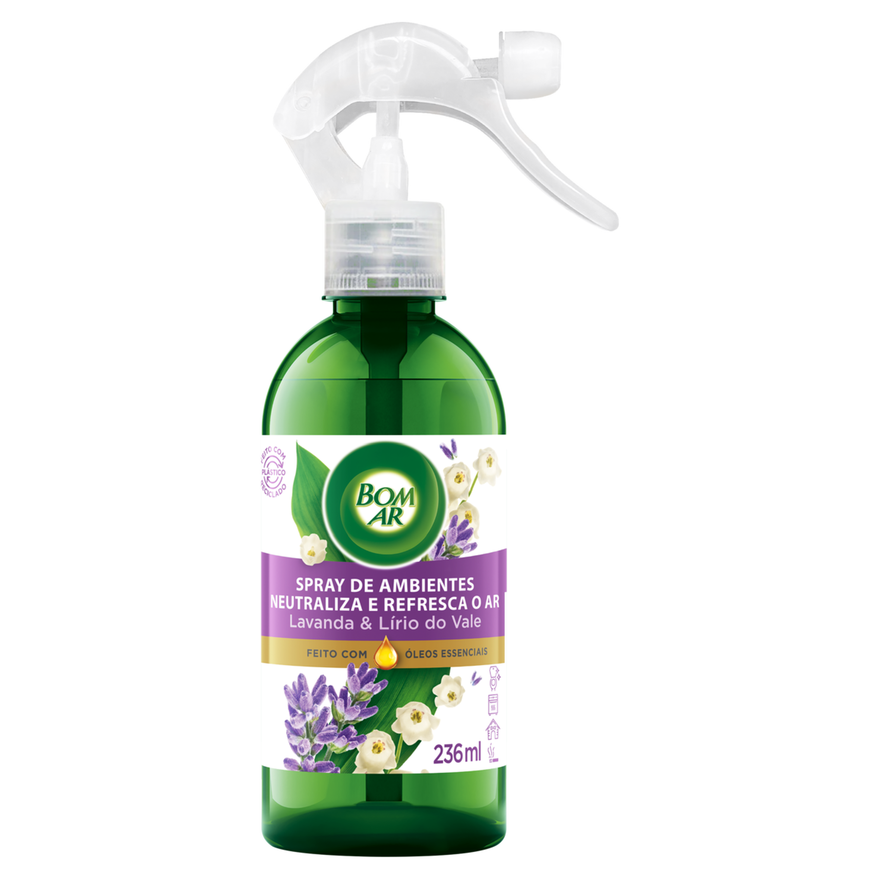 Neutralizador de Odores Lavanda & L&iacute;rio do Vale Bom Ar Frasco 236ml Borrifador