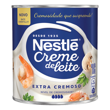 Creme de Leite Esterilizado Extra Cremoso Bate Chantilly Nestlé Lata 280g