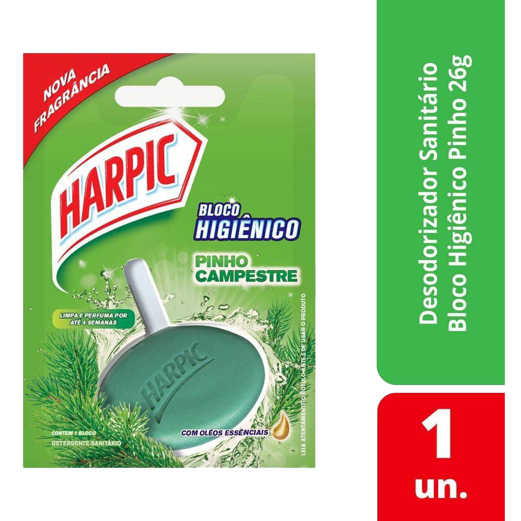 Detergente Sanit&aacute;rio Bloco Pinho Campestre Harpic