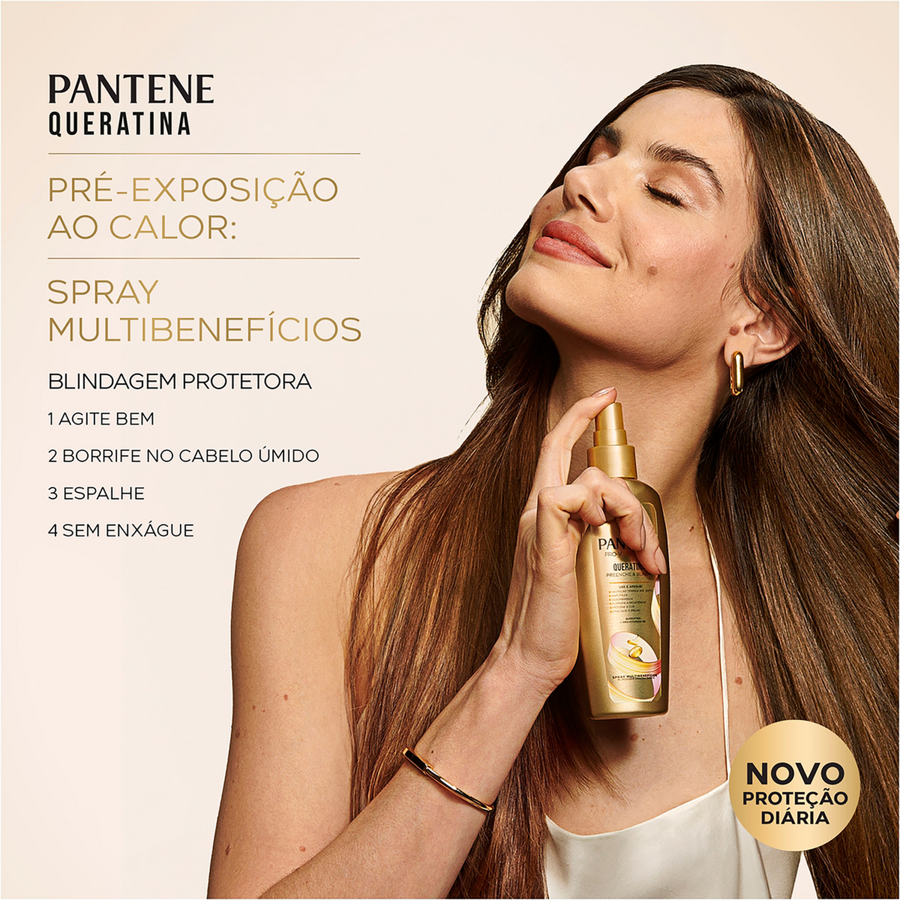 Queratina Preenche e Blinda Pro-V Miracles Pantene Frasco 160ml Spray
