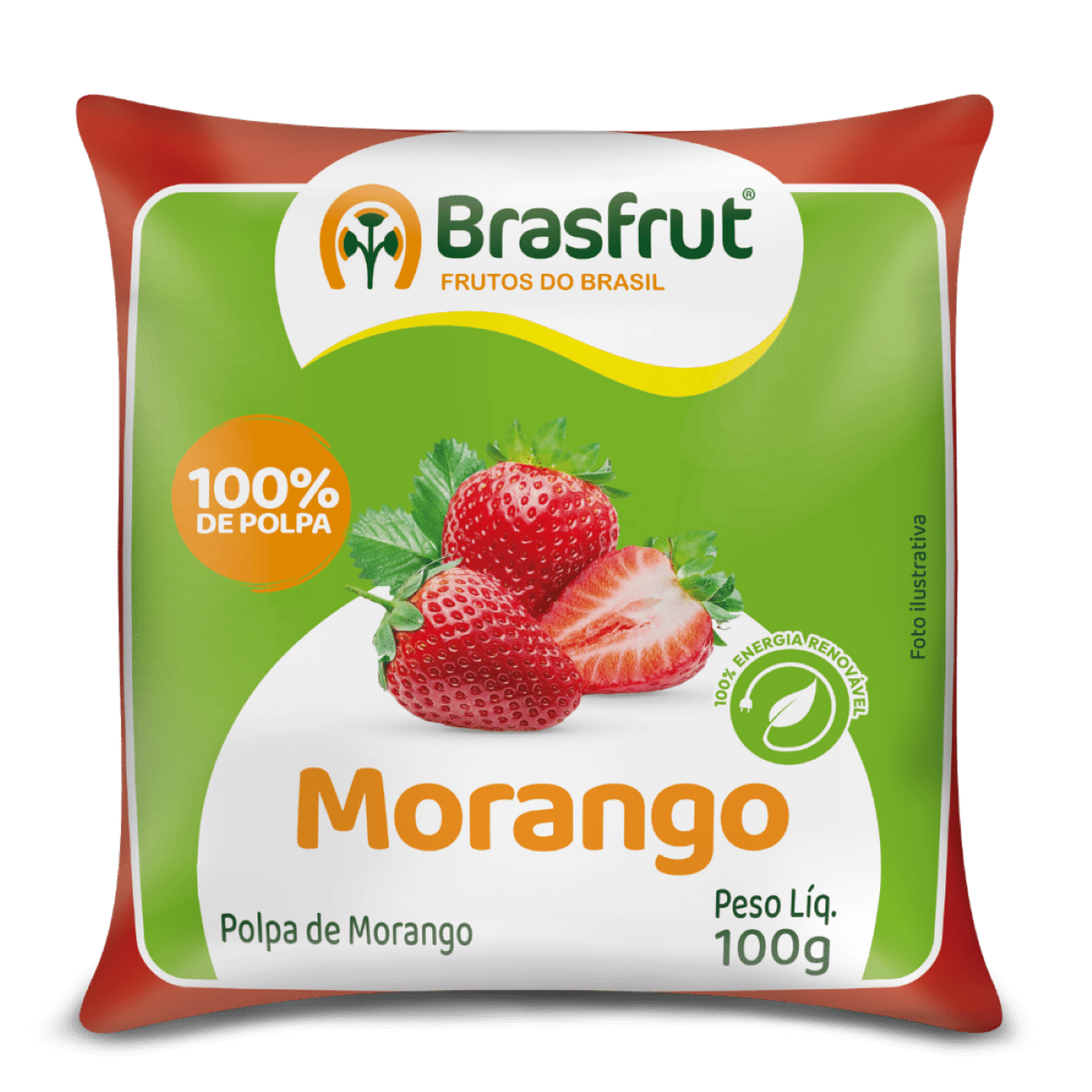 Polpa de Morango Congelada Brasfrut 100g&nbsp;