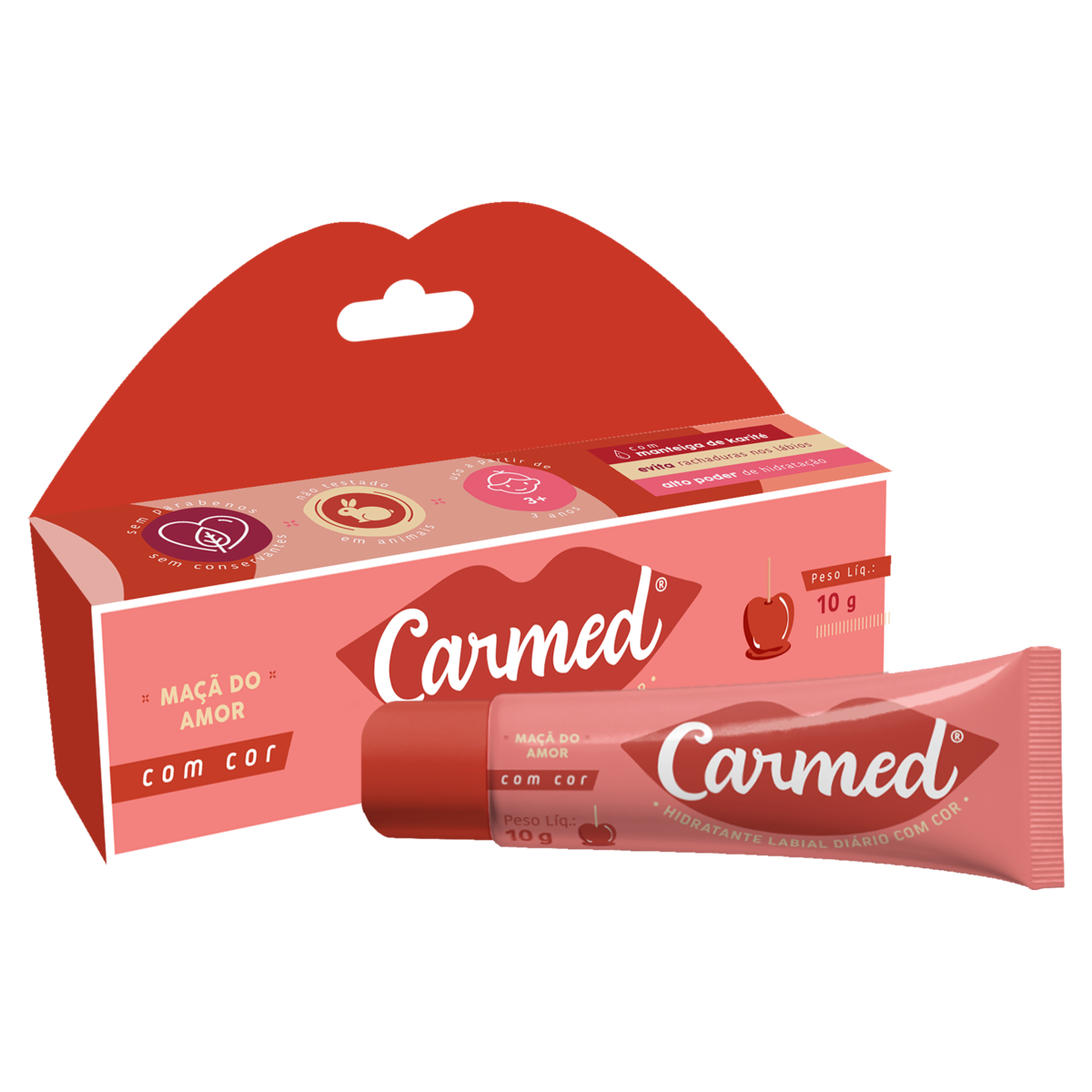 Hidratante Labial Ma&ccedil;&atilde; do Amor Carmed Caixa 10g