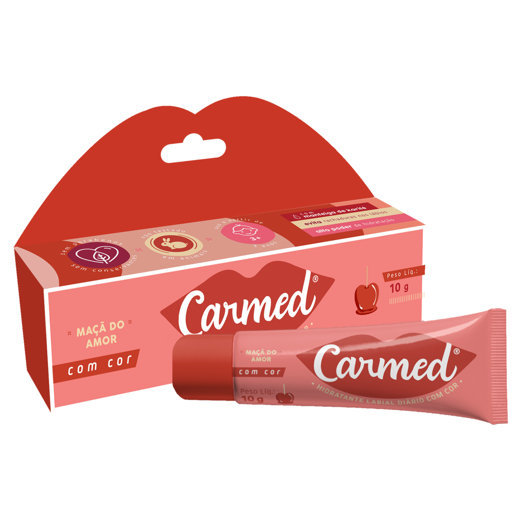 Hidratante Labial Maçã do Amor Carmed Caixa 10g