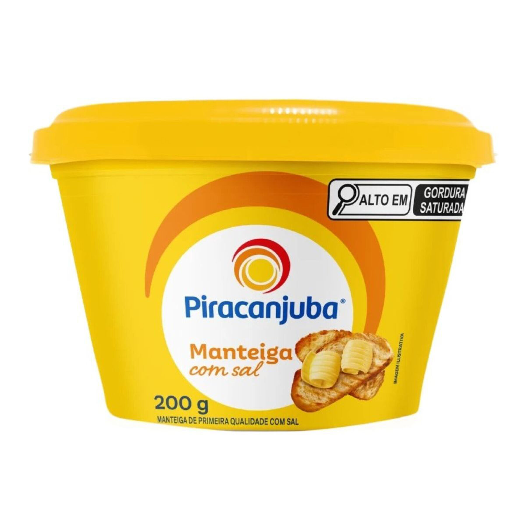 Manteiga de Primeira Qualidade com Sal Piracanjuba Pote 200g