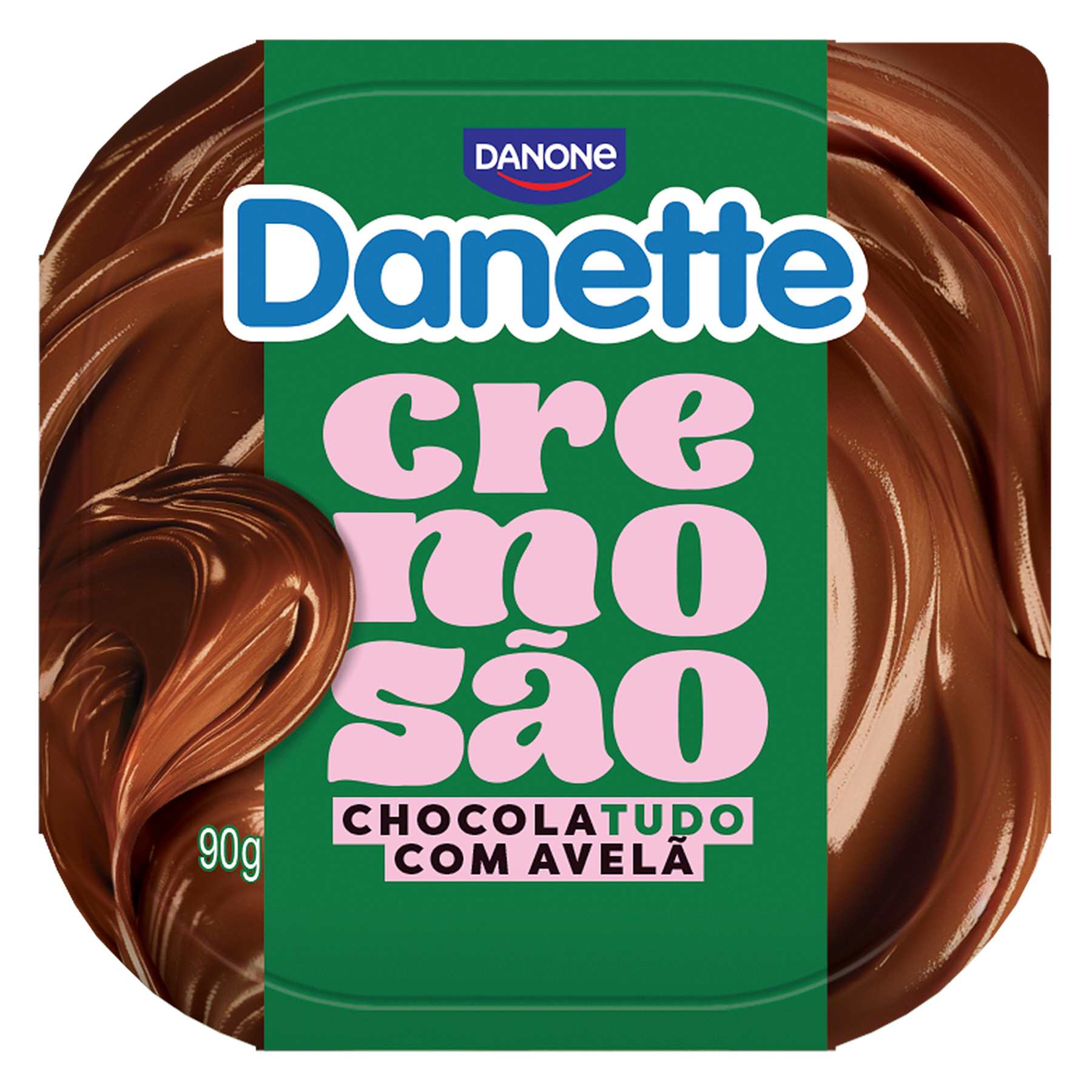Sobremesa Danette Cremos&atilde;o Chocolate com Avel&atilde; Pote 90g