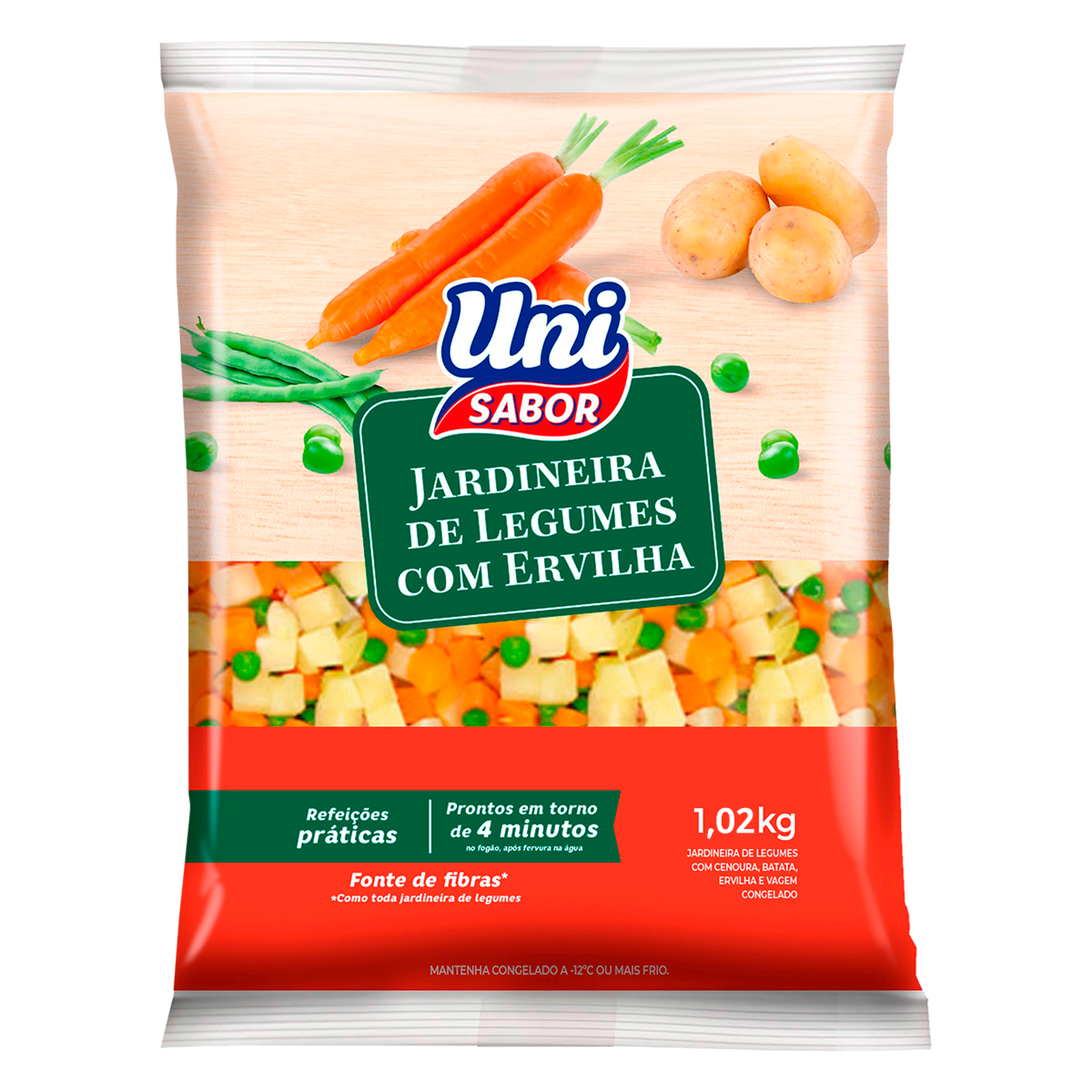 Jardineira de Legumes com Ervilha Uni Sabor Pacote 1,02kg