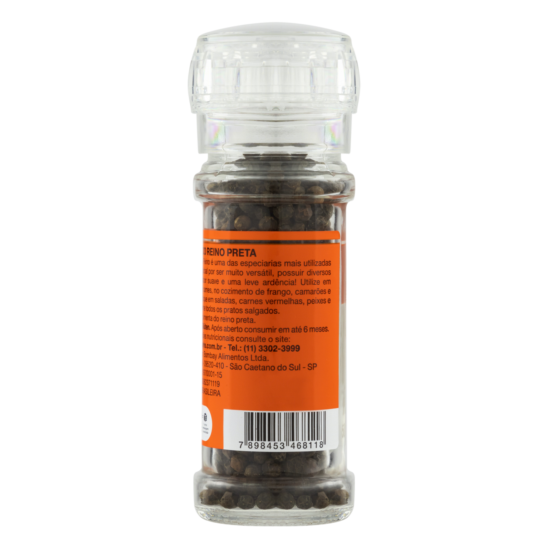Moedor Pimenta do Reino Preta Bombay 50g
