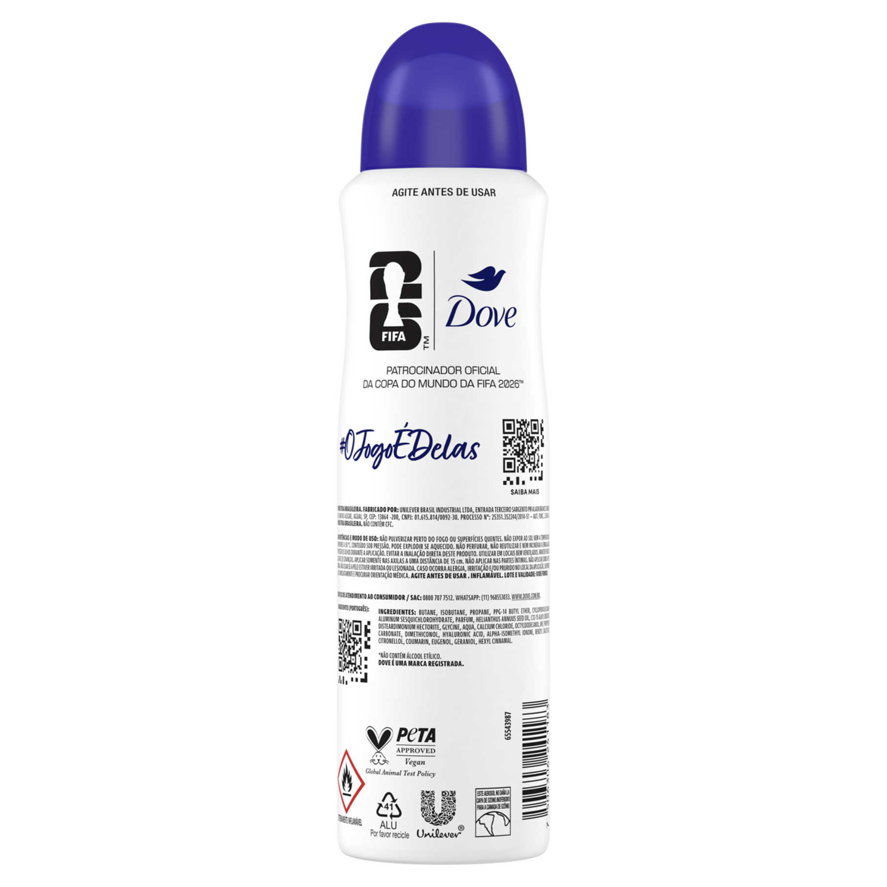 Antitranspirante Aerossol Original Dove 150ml Spray Edi&ccedil;&atilde;o Limitada FIFA 26