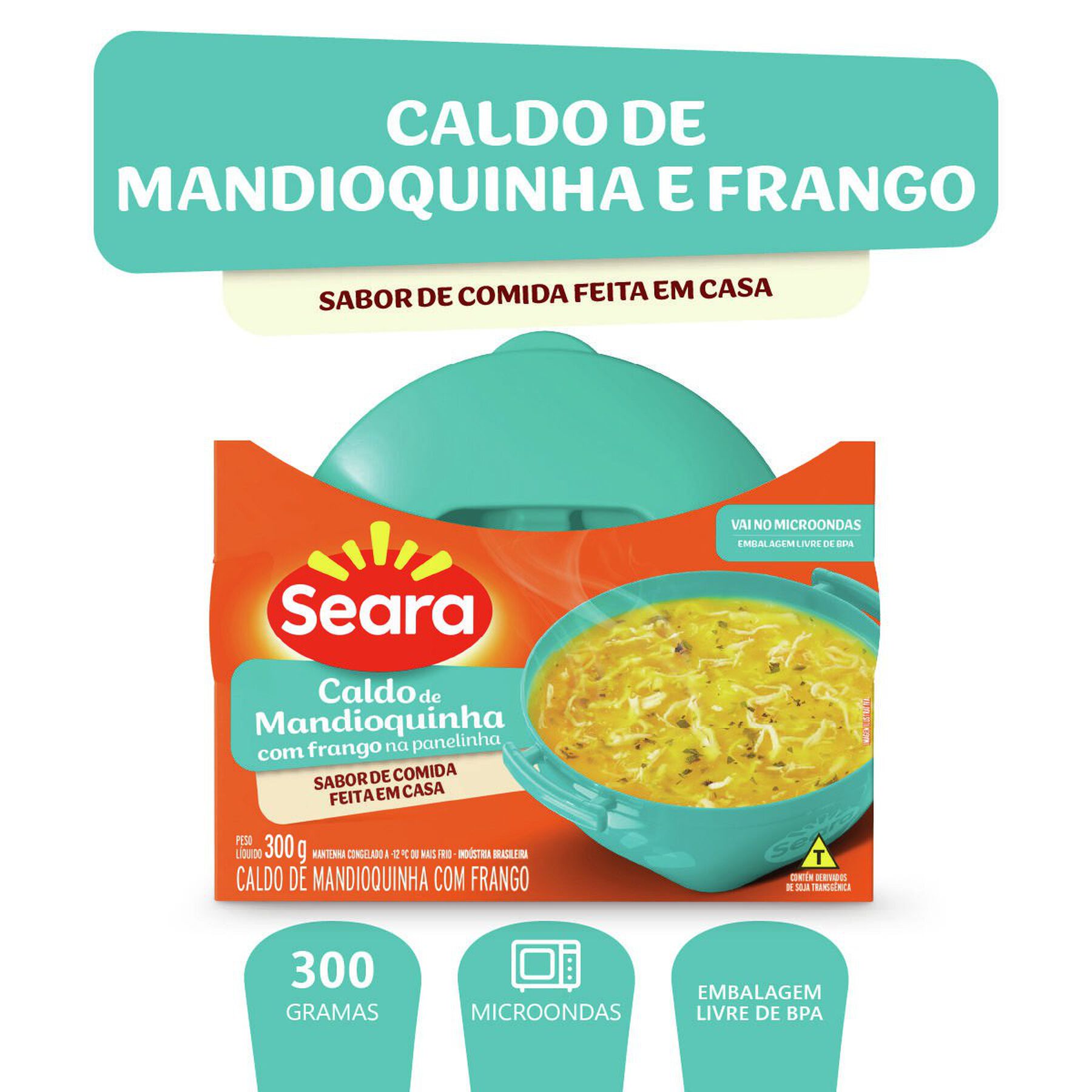Caldo de Mandioquinha com Frango Na Panelinha Seara 300g