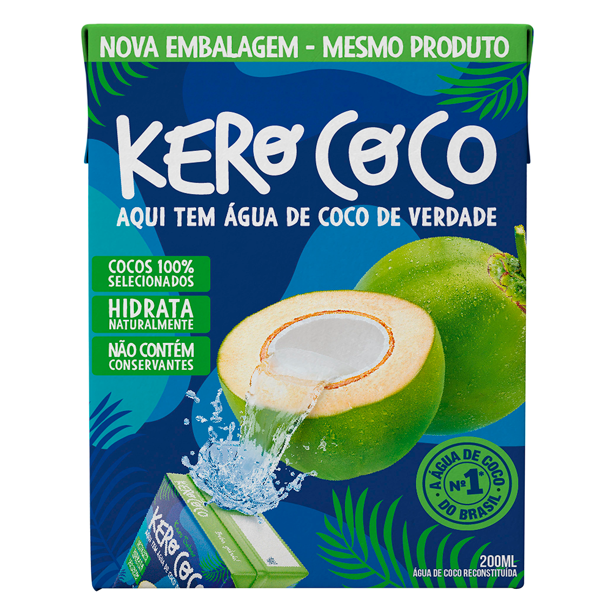 &Aacute;gua de Coco Reconstitu&iacute;da Kero Coco Caixa 200ml