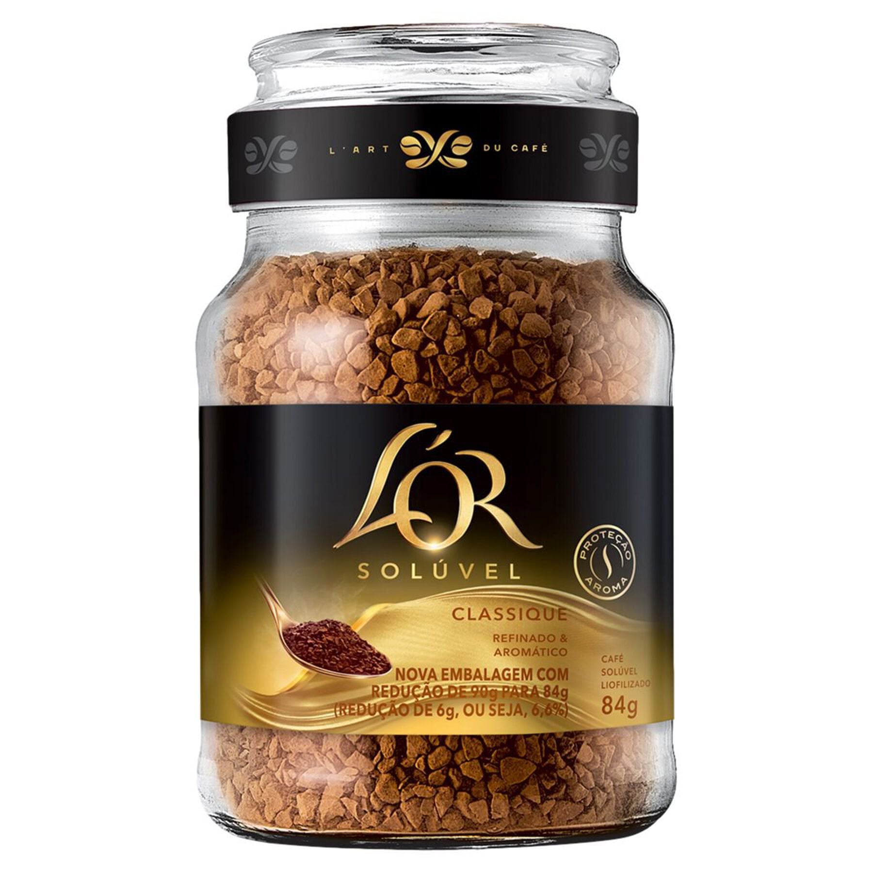 Caf&eacute; Sol&uacute;vel Liofilizado Classique L'or Vidro 84g