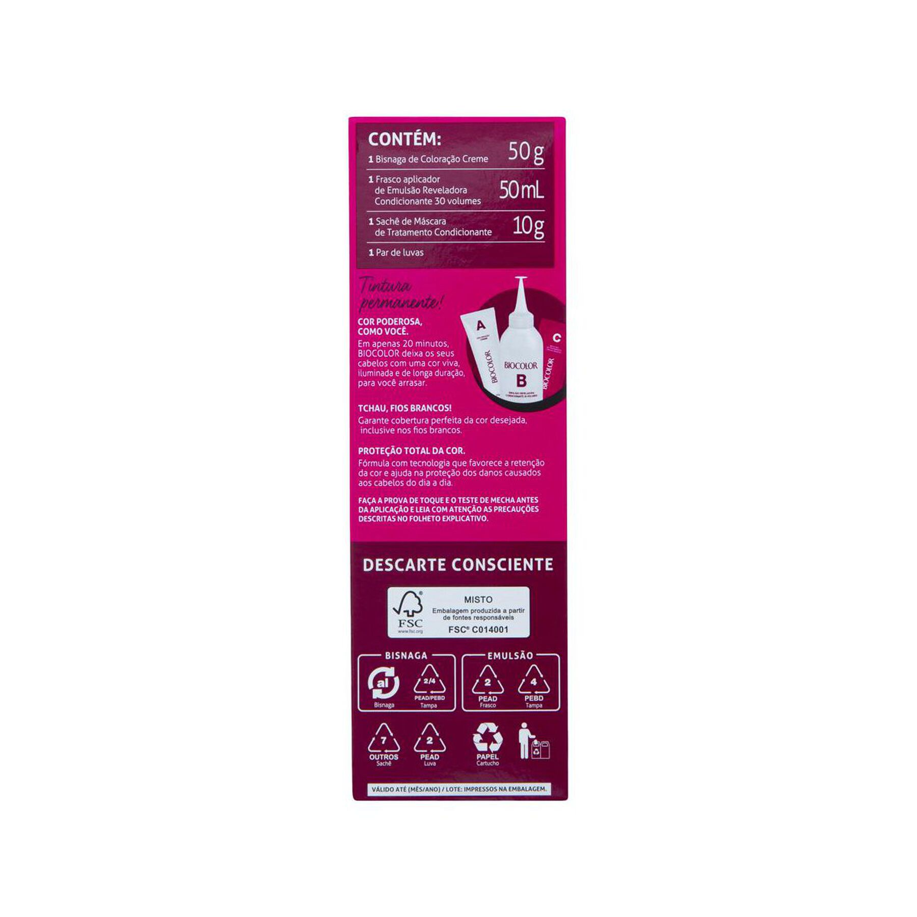Tintura para Cabelo Louro Cinza Médio 7.1 Biocolor 
