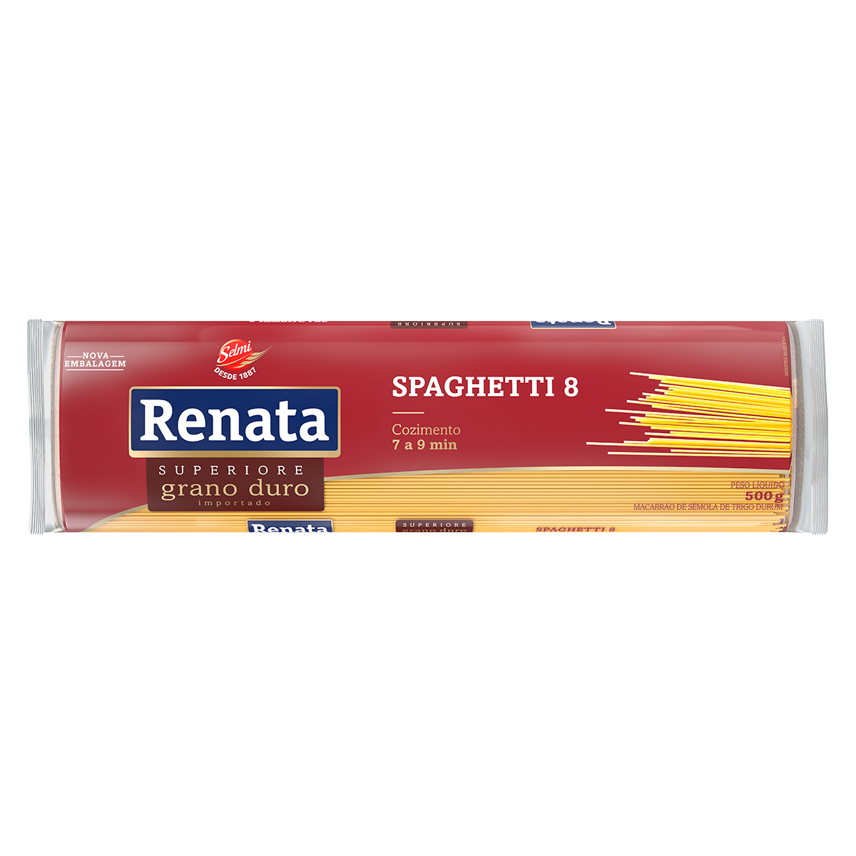 Macarr&atilde;o de S&ecirc;mola de Trigo Grano Duro Spaghetti 8 Renata Superiore 500g&nbsp;