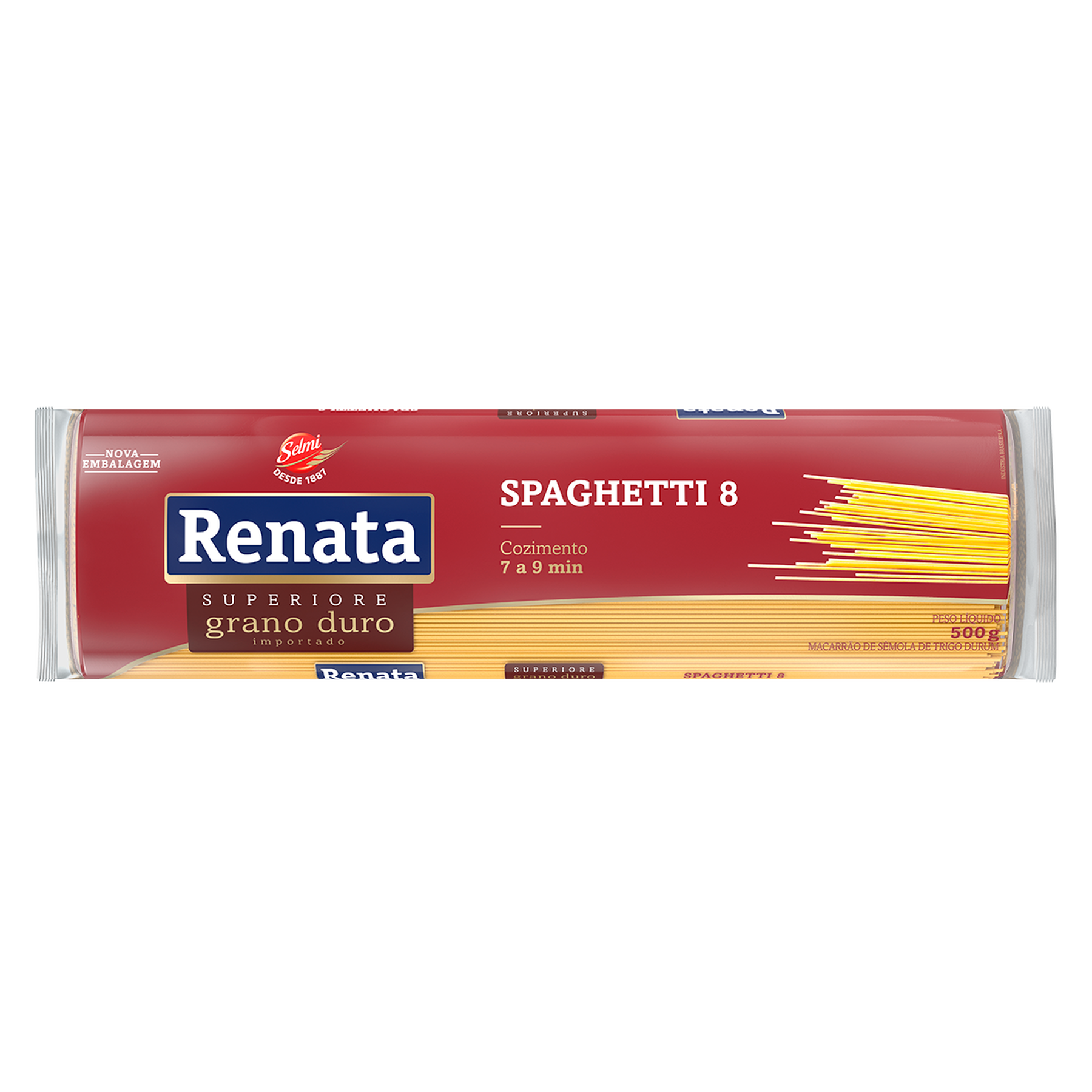 Macarr&atilde;o de S&ecirc;mola de Trigo Grano Duro Spaghetti 8 Renata Superiore 500g&nbsp;